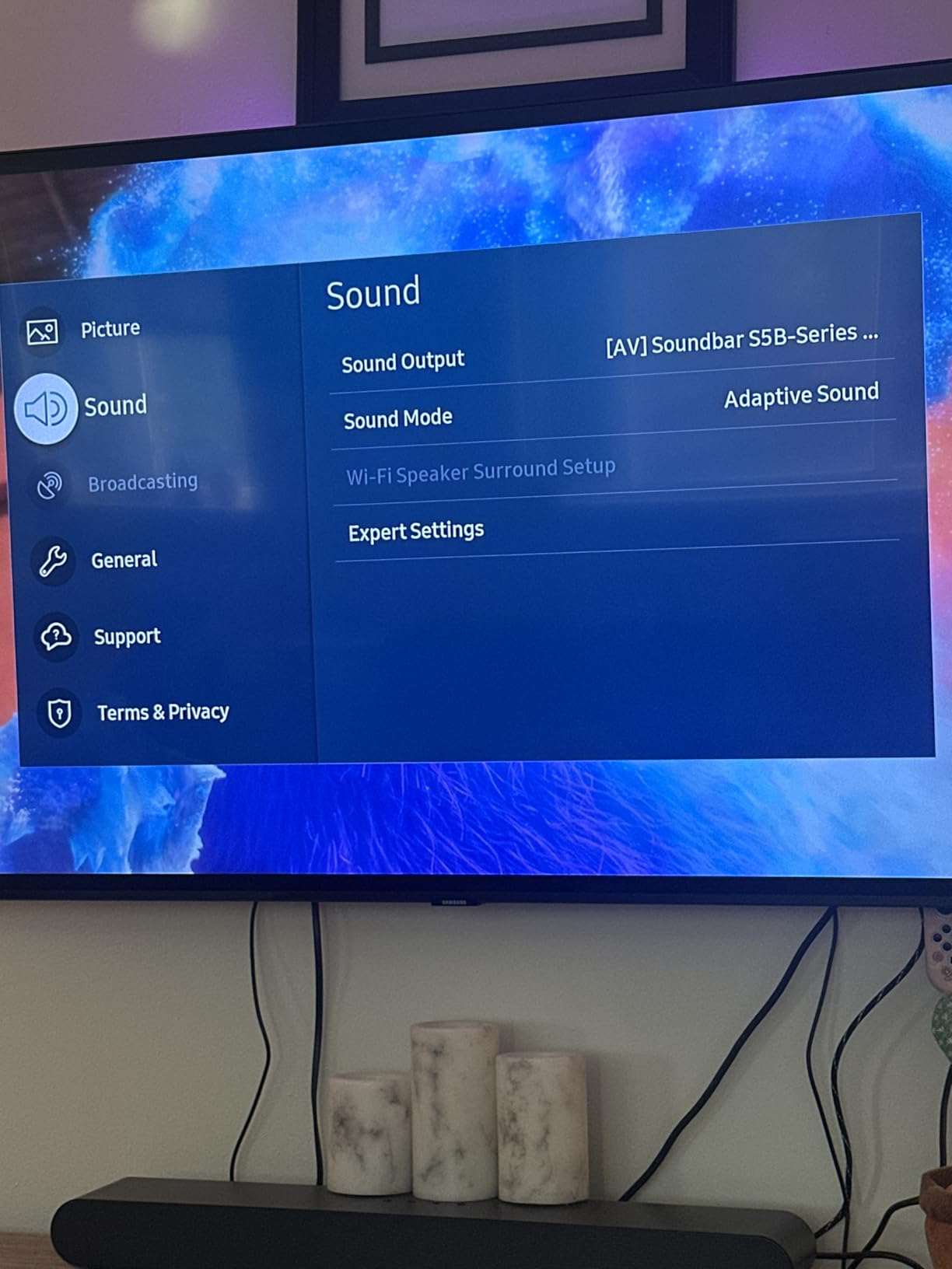 SAMSUNG S60D 5.0ch Soundbar w/Wireless Dolby Atmos Audio, All-in-One Design, Q-Symphony, SpaceFit Sound Pro, Adaptive Sound, Game Mode Pro with Alexa Built-in, HW-S60D/ZA - Customer Photo 3