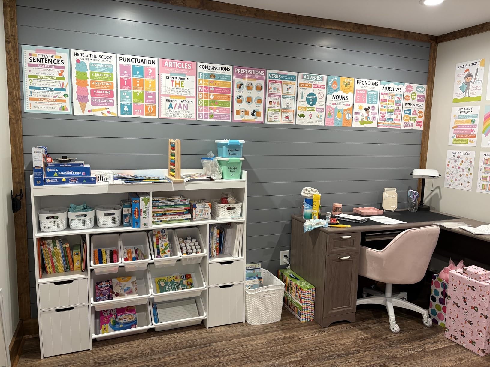 Hadley Designs Parts Of Speech Posters For Classroom - 12 Grammar Posters For Classroom Must Haves, Language Arts For Elementary & Middle School, Writing Process & ELA School, Pastel Class Decor - Customer Photo 1