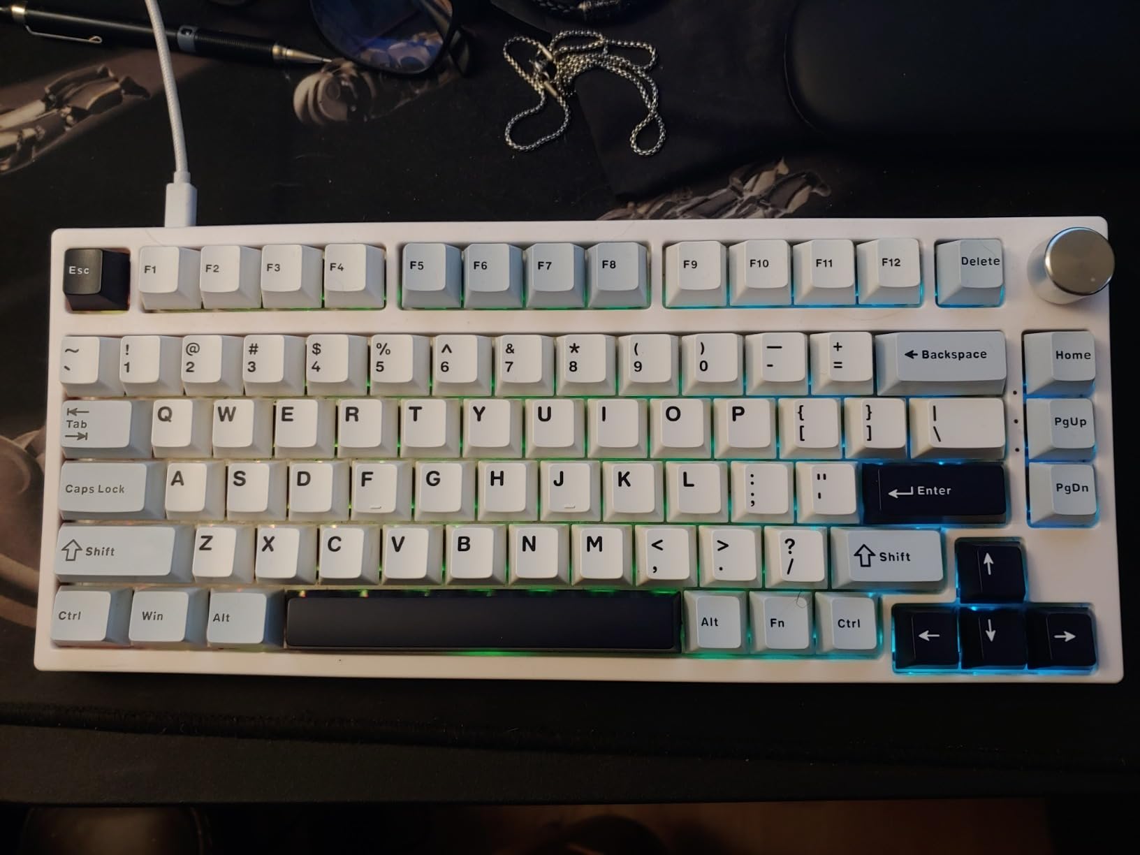GK GAMAKAY TK75 HE Rapid Trigger Mechanical Keyboard Hall Effect Hot-swap Magnetic Switch, Snap Tap, 81 Keys PBT Keycap Bluetooth/2.4GHz/Wired 75% RGB Esports Gaming Keyboard (Magnetic Phoenix Switch) - Customer Photo 5