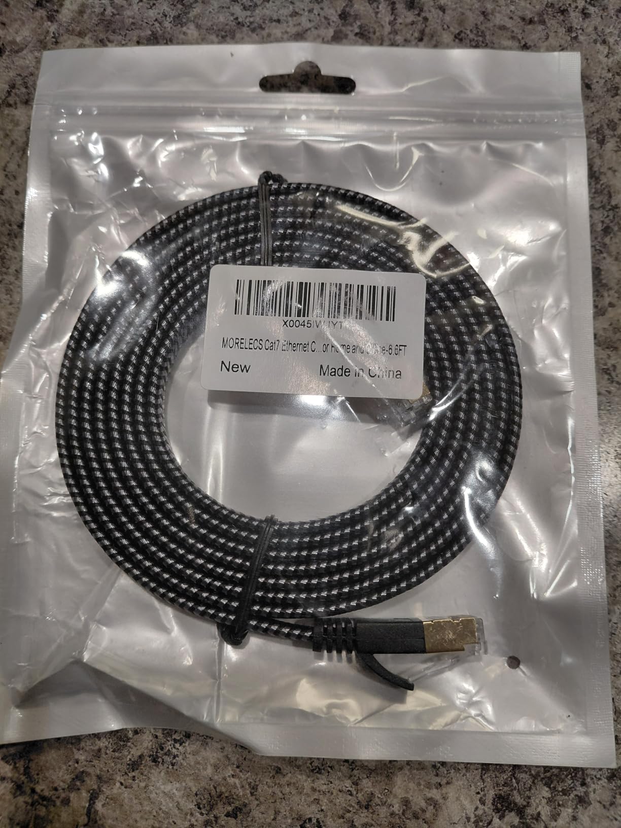 Cat 7 Ethernet Cable - Flat Design, Easy Install, Nylon Braided, More Durable High Speed Internet Cable Network Cord Shielded LAN Cables for Computers, Routers, Switches, and Gaming Consoles - 6.6FT - Customer Photo 1