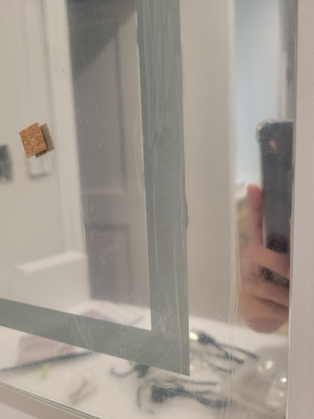 Moonee 36x28 Inch LED Bathroom Mirror with Lights, Frontlit & Backlit Wall Vanity Mirror with 3 Colors Dimmable Anti Fog Bathroom Mirrors, with HD Tempered Glass, Water Proof,Decor Vanity Mirror - Customer Photo 2