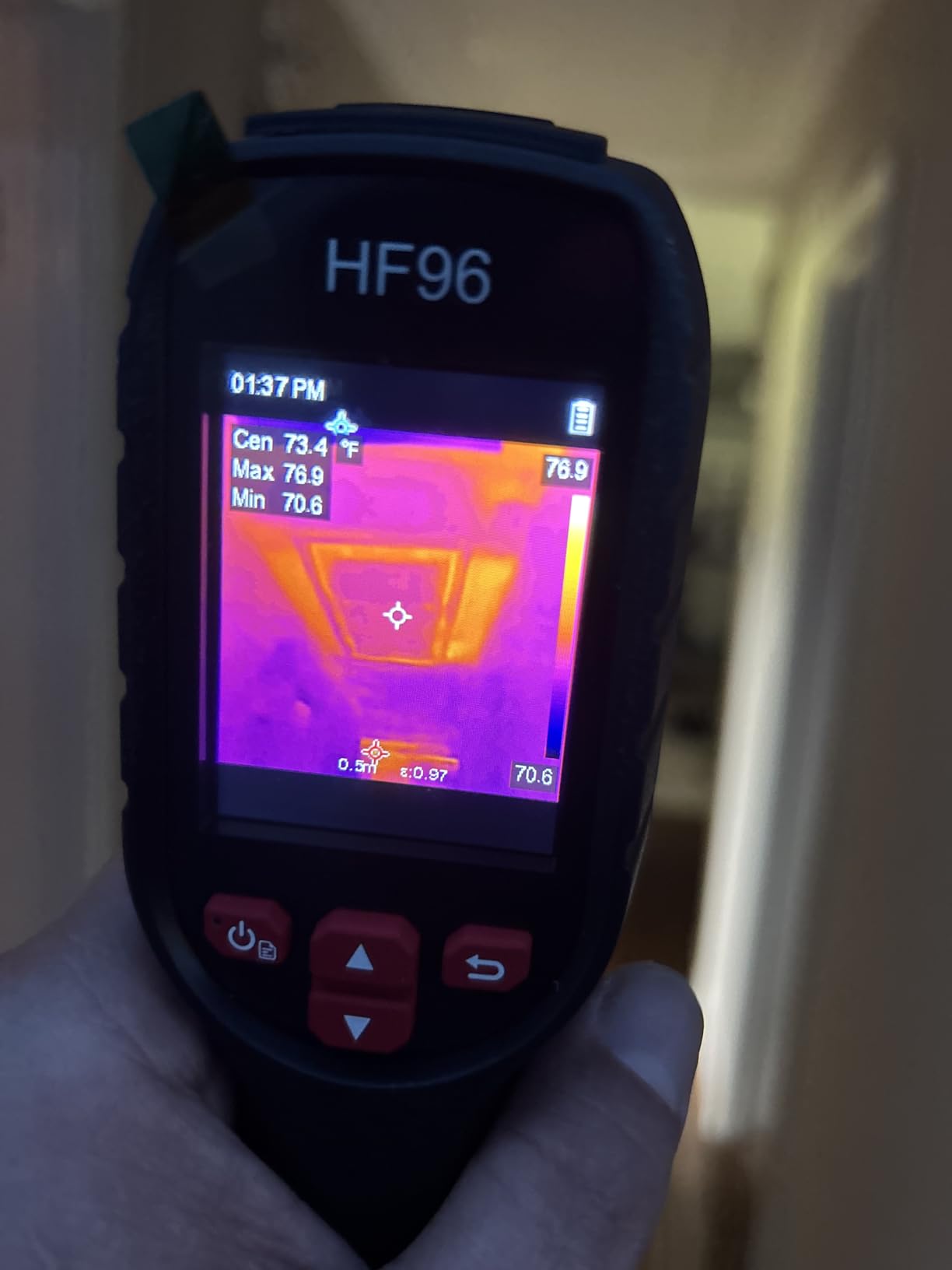HF96V Thermal Camera with Visual Camera, 240 * 240 Super Resolution, Intelligent Scene Detection, Thermal Imaging Camera with Laser Pointer, 25 Hz, 50° FOV, -4°F to 1022°F, IP54 Infrared Camera - Customer Photo 1