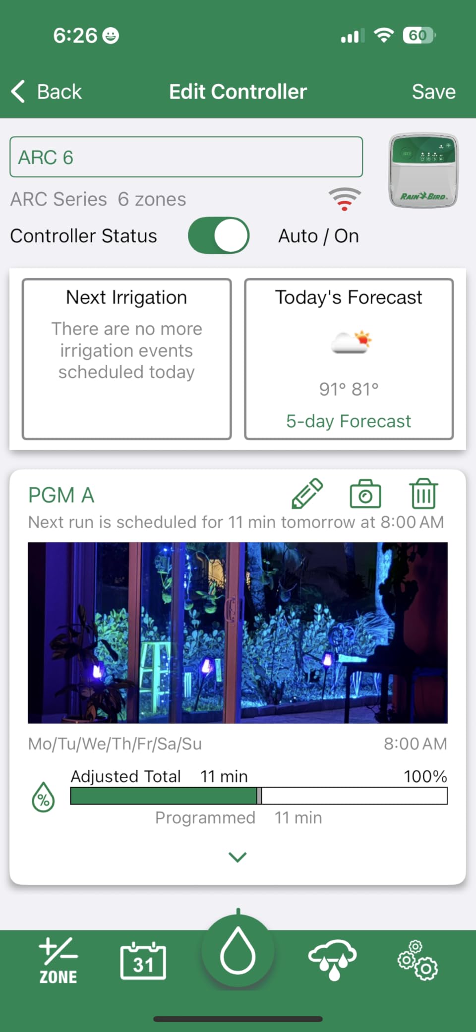 Rain Bird ARC6 App-Based Indoor Smart Irrigation WiFi Timer/Controller, 6-Zone/Station - Customer Photo 1