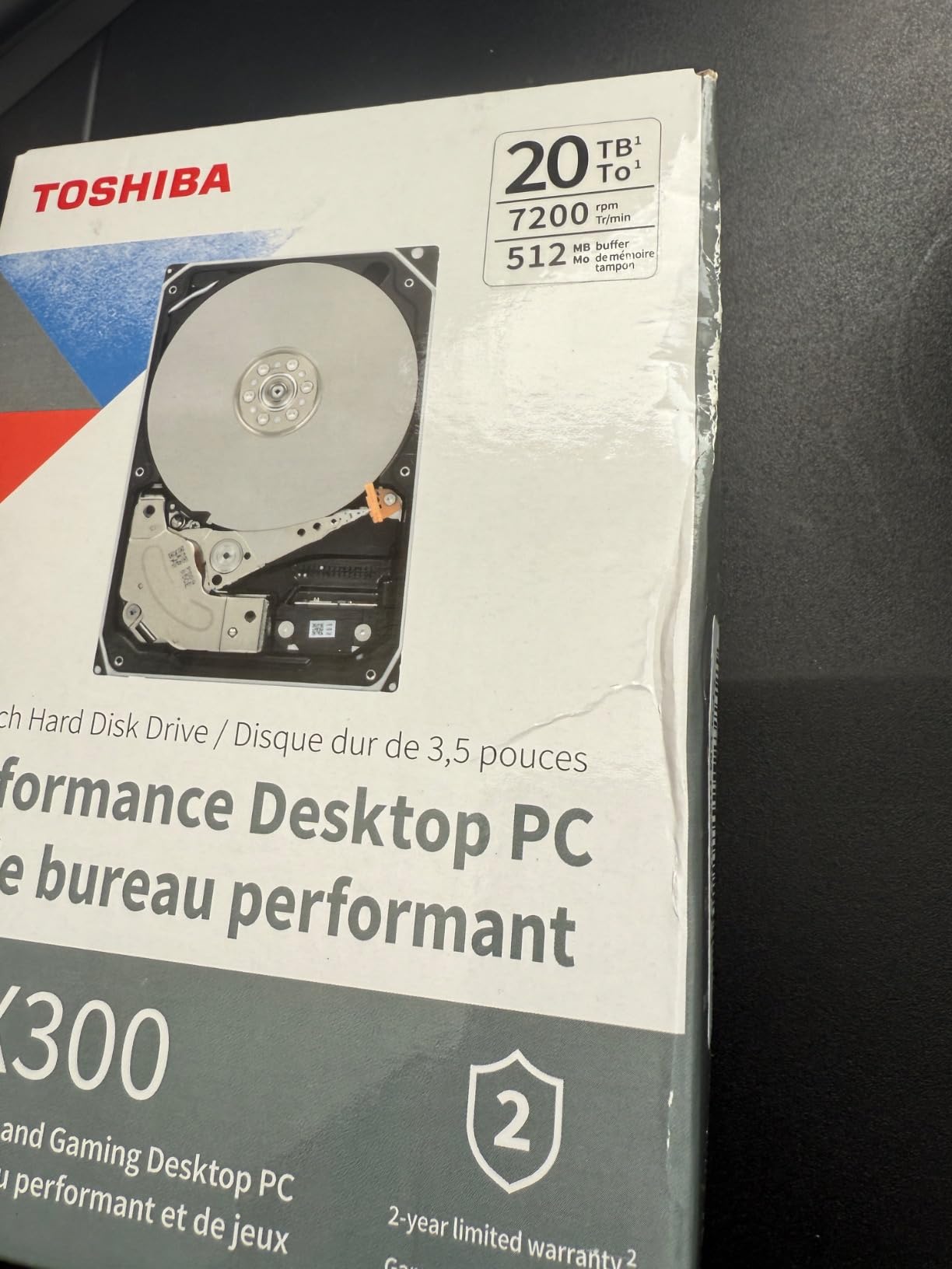 Toshiba X300 8TB Performance & Gaming 3.5-Inch Internal Hard Drive – CMR SATA 6 GB/s 7200 RPM 512 MB Cache - HDWR780XZSTA - Customer Photo 2