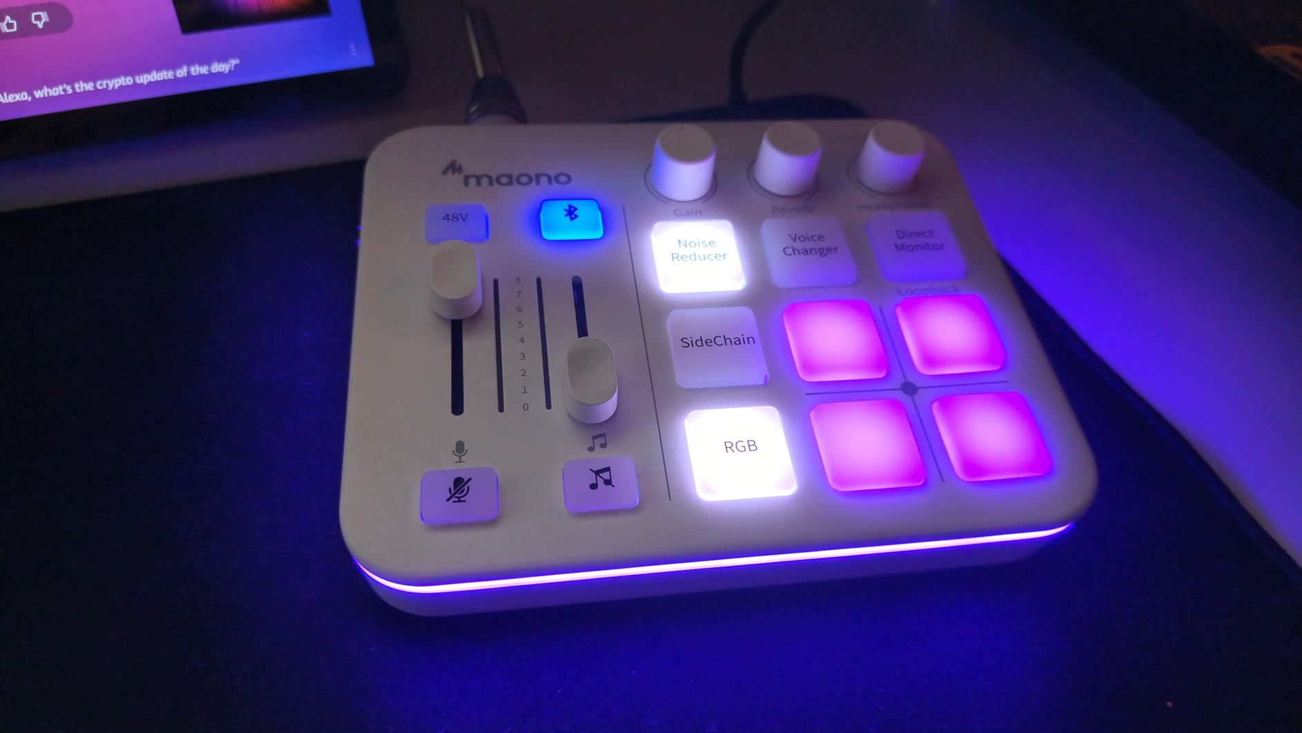 MAONO Gaming Audio Mixer, Audio Interface with Pro-preamp, RGB, Bluetooth, 48V Phantom Power for Live Streaming, Podcasting, Content Create, Gaming MaonoCaster G1 NEO (Not for USB Mic) - Customer Photo 1
