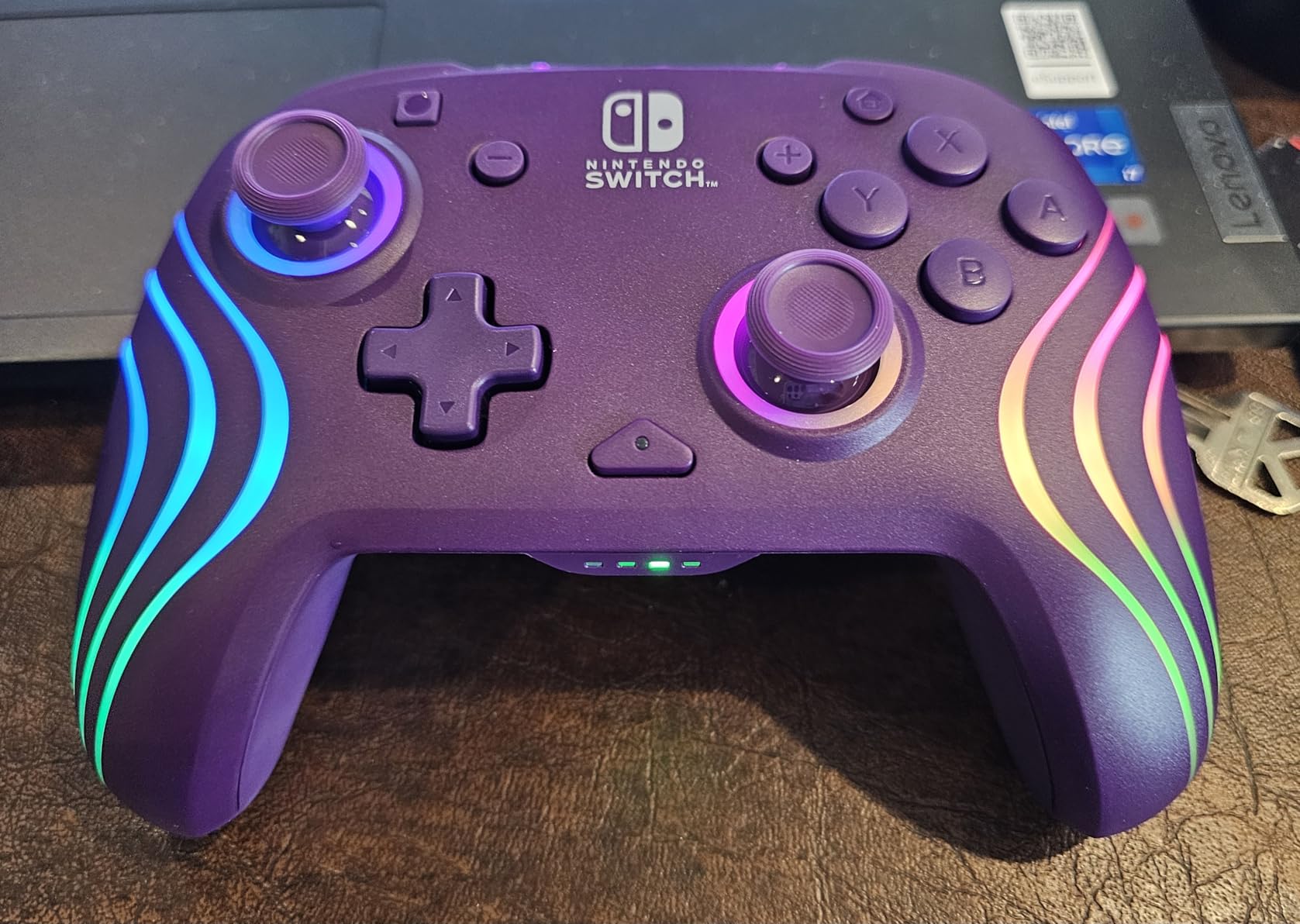 PDP Afterglow Wave Wireless RGB Gaming Controller - Nintendo Switch/Switch Lite/Switch - OLED Model, Nintendo Switch 2, LED Lighting, Rechargeable Battery - Purple - Customer Photo 2