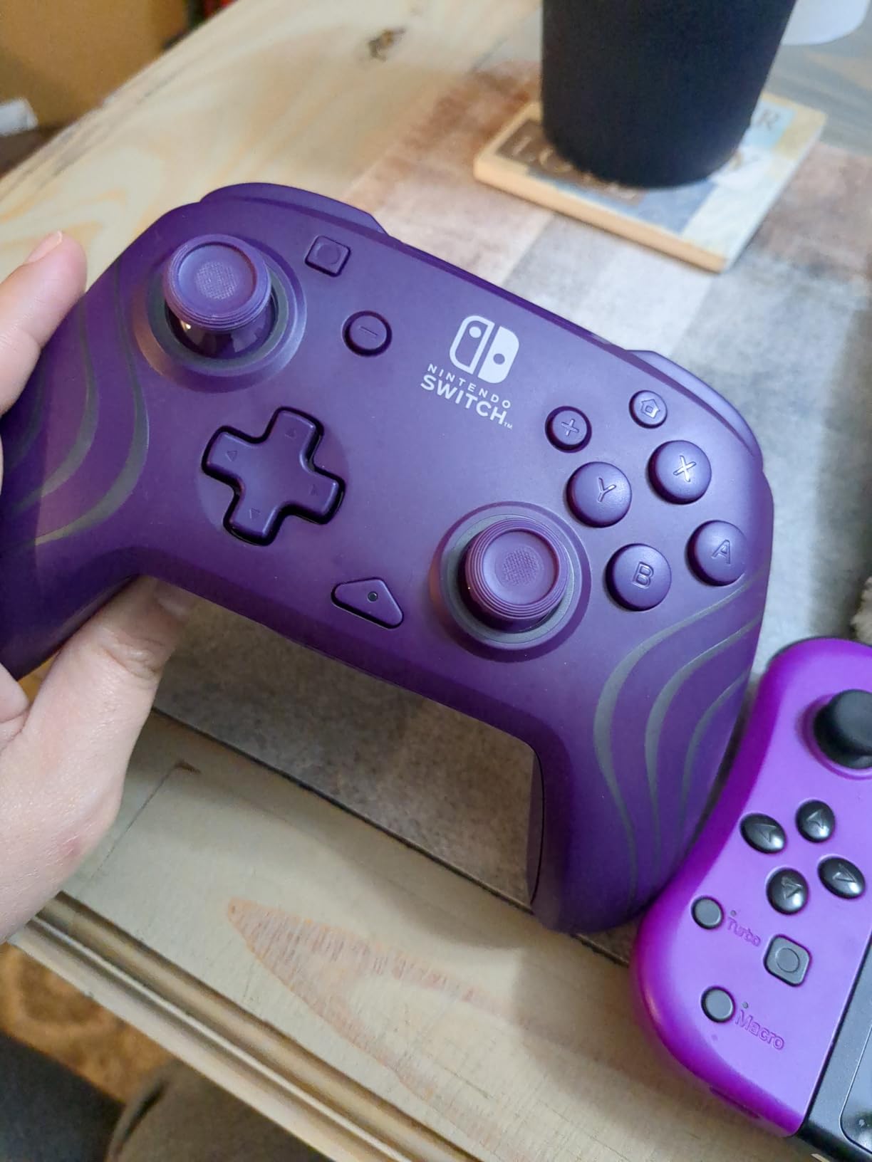 PDP Afterglow Wave Wireless RGB Gaming Controller - Nintendo Switch/Switch Lite/Switch - OLED Model, Nintendo Switch 2, LED Lighting, Rechargeable Battery - Purple - Customer Photo 5