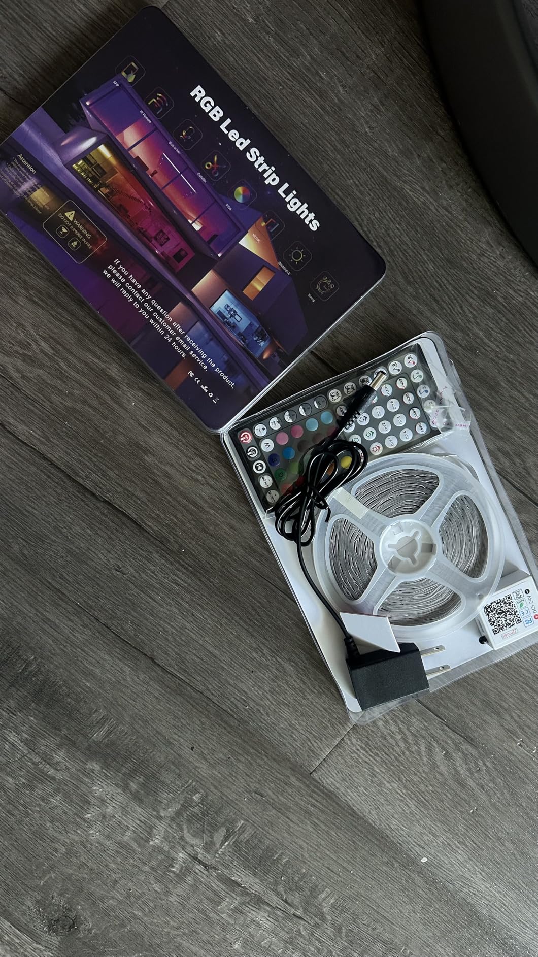 Led Lights for Bedroom 50ft (1 Roll), Color Changing RGB Led Strip Lights with 60 Keys Remote and App Control, Music Sync Led Lights for Room Kitchen Party Home Decor - Customer Photo 5