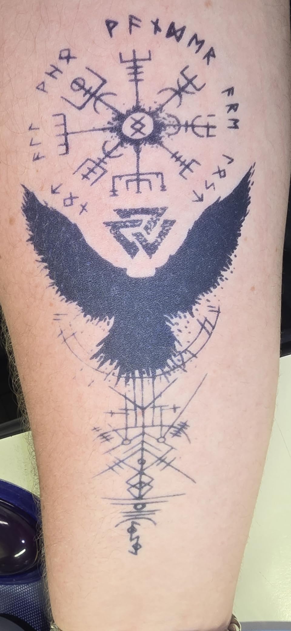 INKARTLINK Tattoo Tech, 2 Sheets Large Semi Permanent Tattoo, Adult Art Design Temporary Tattoos, Lasts 1-2 Weeks, Waterproof, Realistic Look, No Adhesive, No Reflection (Ancient Symbols) - Customer Photo 2