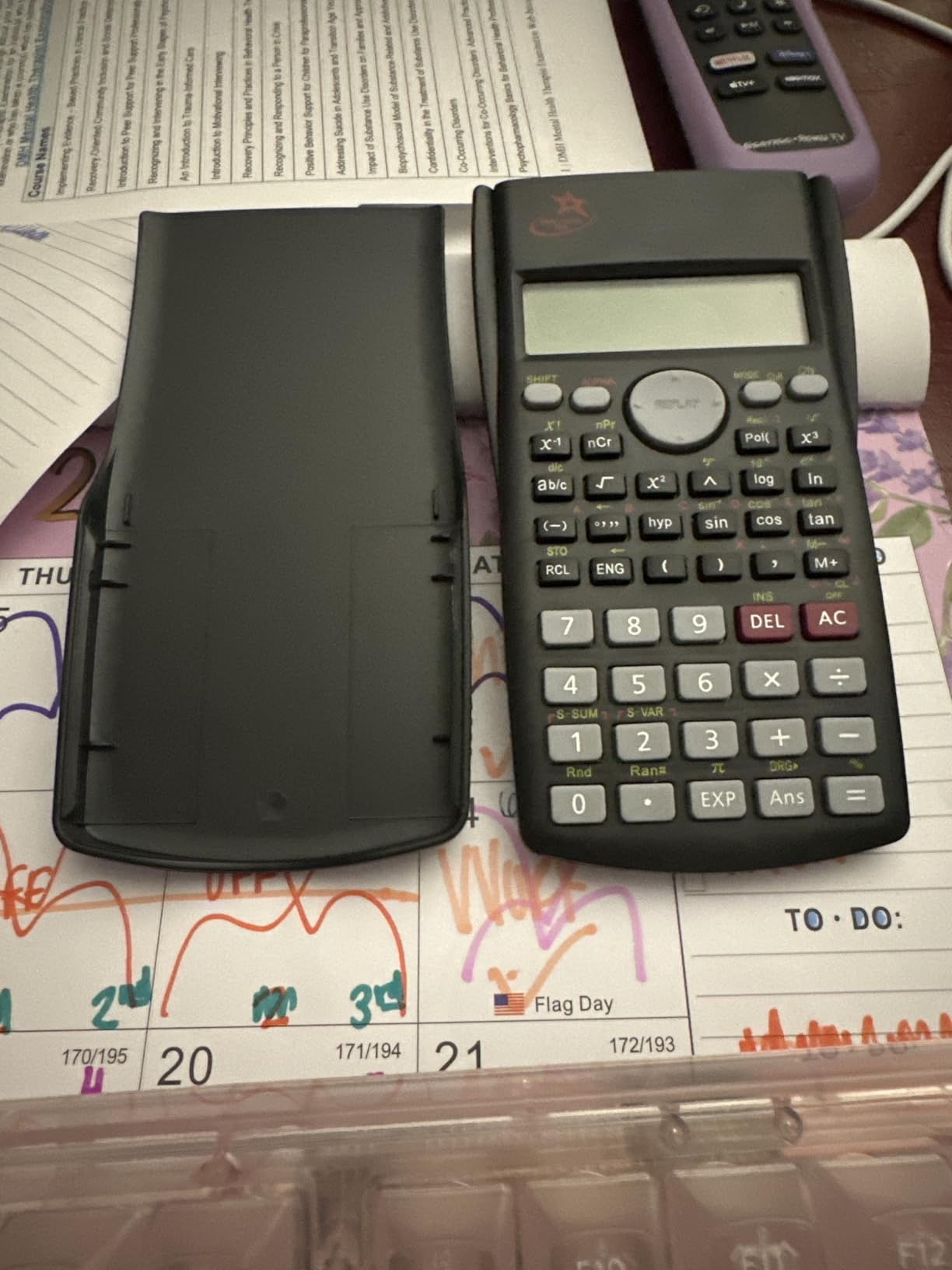 SC 216 Non Graphing Scientific Calculator for School by Red Star Tec – Black Math Calculator with 240 Functions, SAT Exam Ready, 2-Line Display, Trigonometry, Algebra & Statistics Support - Customer Photo 1