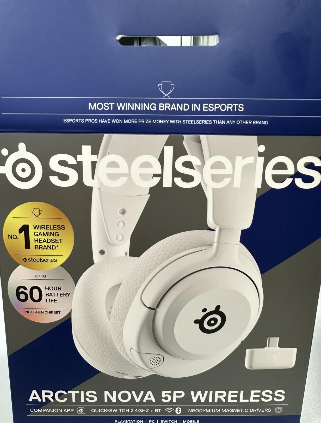 SteelSeries Arctis Nova 5X Wireless Multi-System Gaming Headset — Neodymium Magnetic Drivers — 100+ Audio Presets — 60 HR Battery — 2.4GHz or BT — ClearCast Gen2.X Mic — Xbox, PC, PS, Switch, Mobile - Customer Photo 1