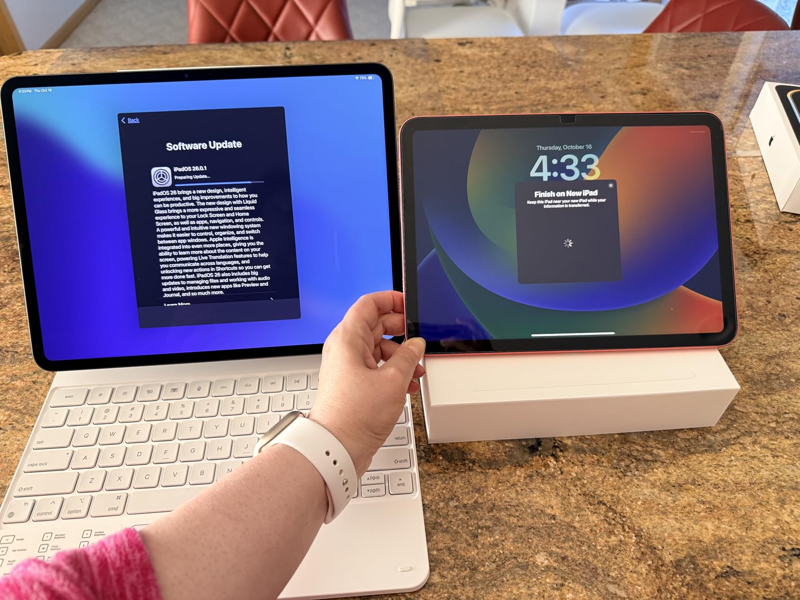 Apple iPad Pro 13-Inch (M4): Built for Apple Intelligence, Ultra Retina XDR Display, 256GB, 12MP Front/Back Camera, LiDAR Scanner, Wi-Fi 6E, Face ID, All-Day Battery Life — Space Black - Customer Photo 3