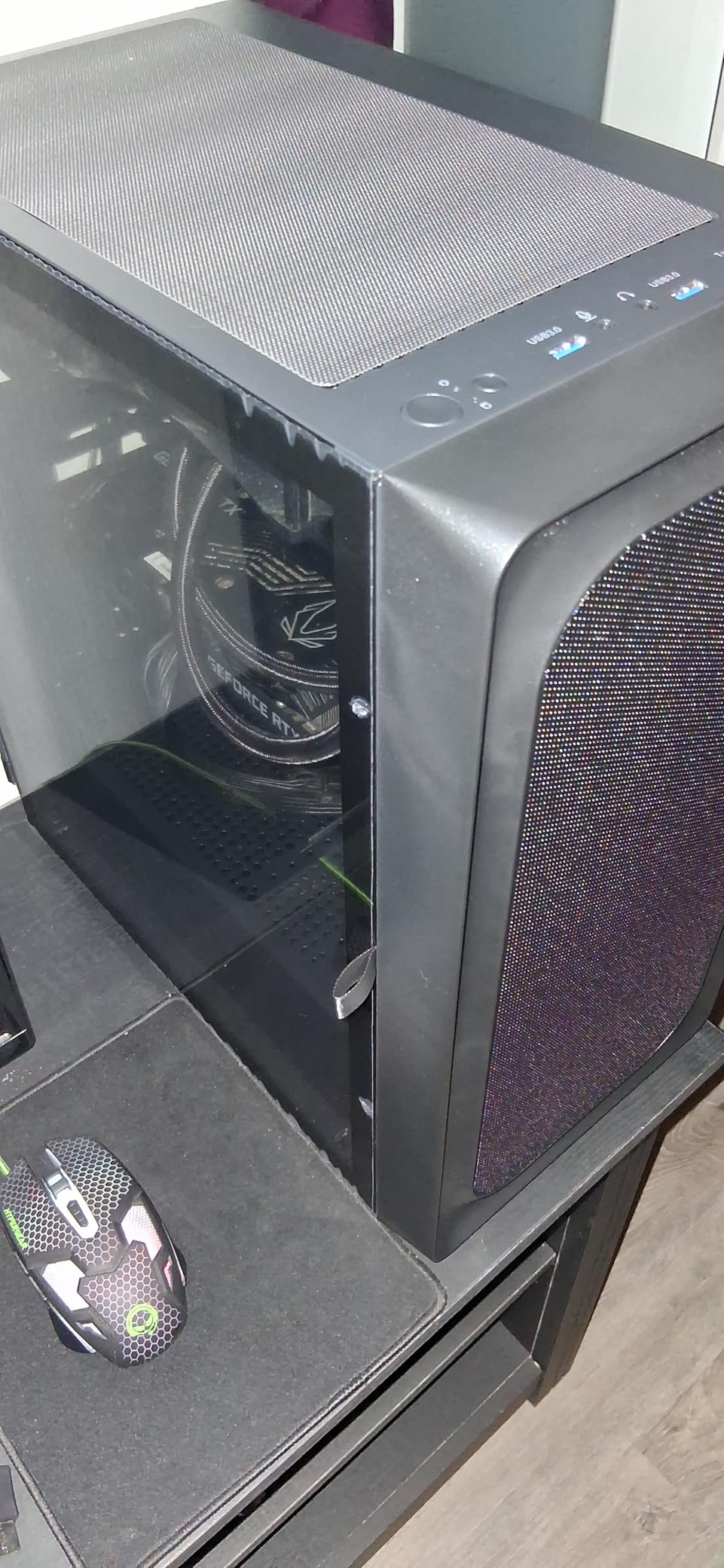 DARKROCK EC2 Black ATX Mid Tower PC Case, Type-C Ready, Supports 50 Series Graphics Cards, Tempered Glass Side Panel, up to 8 x 120mm Cooling Fans & 1 x 360mm Radiator, 1 x Pre-Installed Fan customer photo 2