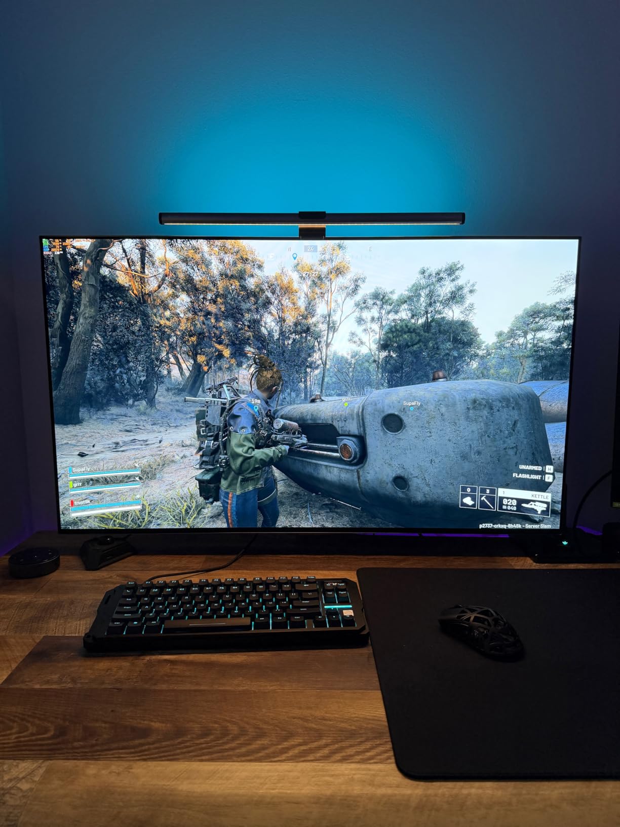 Quntis RGB Pro+ Monitor Light Bar with Remote, 15 Modes Gaming Backlight, 4 Colors & Brightness Dimmable Fronlight, 20