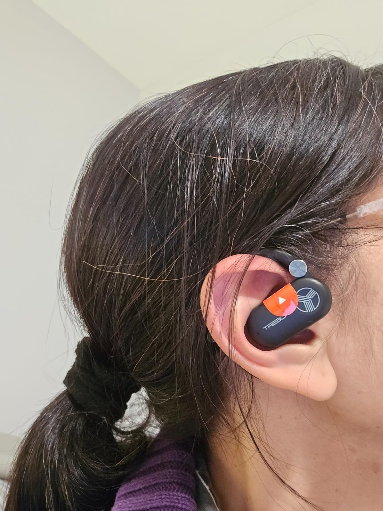 TREBLAB X-Open - True Open Ear Wireless Earbuds, Lightweight Comfort, Behind-Ear Fit, Immersive Sound, Dual Mic for Calls, 40H Playtime, Bluetooth Headphones Open Ear for Sports, Workout, Running - Customer Photo 2