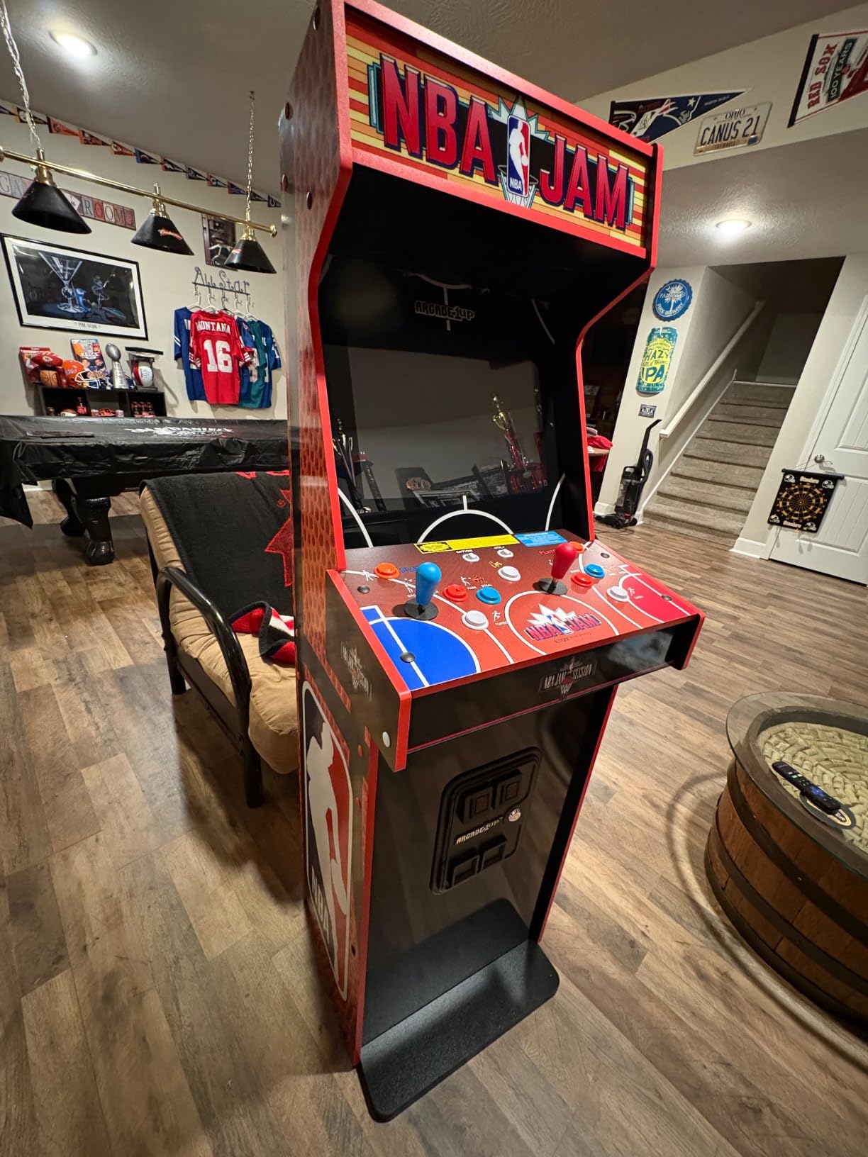 ARCADE1UP NBA Jam Deluxe 2-Player Control Panel Arcade Machine, Built for Your Home, 5 Foot Tall Cabinet with 3 Classic Games - Customer Photo 1