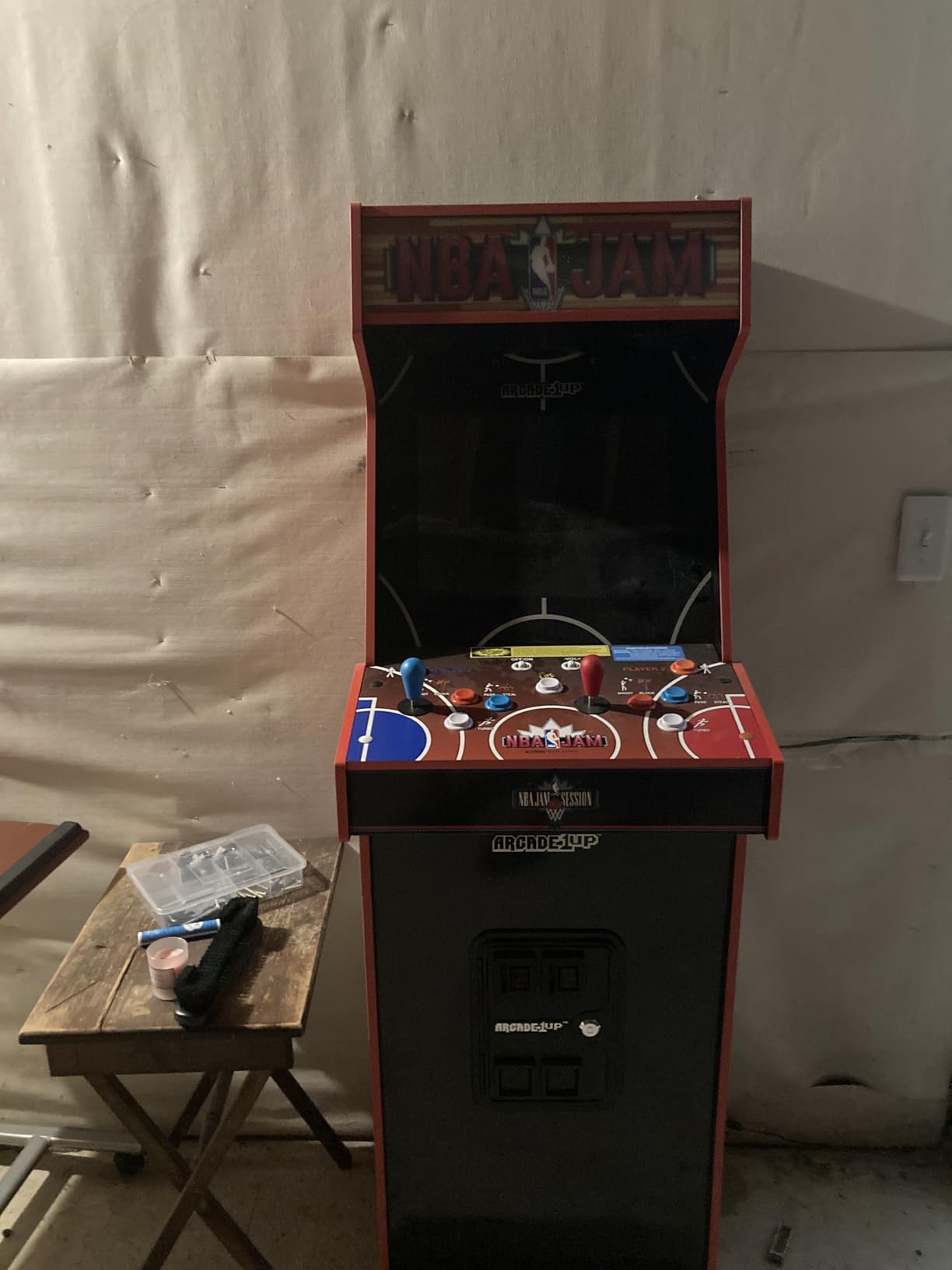 ARCADE1UP NBA Jam Deluxe 2-Player Control Panel Arcade Machine, Built for Your Home, 5 Foot Tall Cabinet with 3 Classic Games - Customer Photo 3