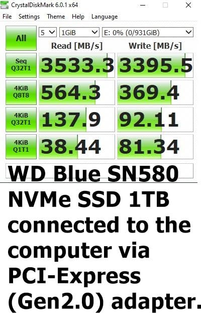 Western Digital 500GB WD Blue SN5000 NVMe Internal Solid State Drive SSD - PCIe Gen 4.0, M.2 2280, Up to 5,000 MB/s - WDS500G4B0E - Customer Photo 1