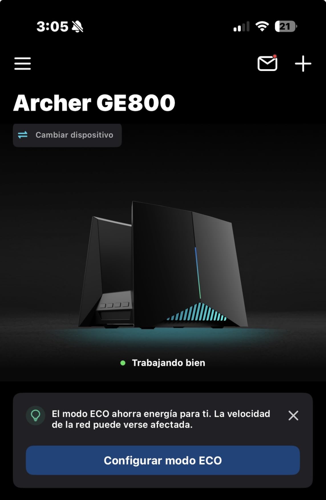 TP-Link Tri-Band BE19000 Wi-Fi 7 Gaming Router Archer GE800 | 12-Stream | 2×10G + 4×2.5G Ports, USB 3.0 | Turbo Acceleration, Dedicated Gaming Port & Panel, RGB Lighting, HomeShield, Free Expert Help - Customer Photo 2