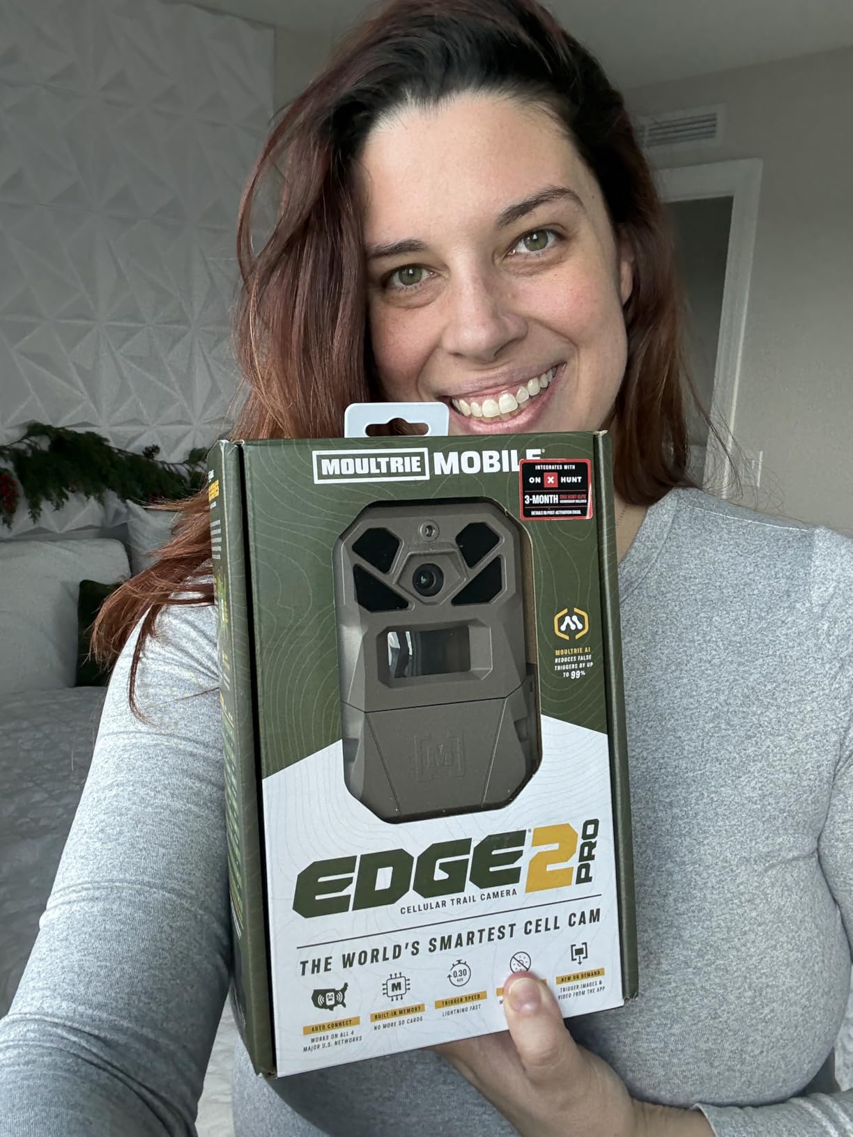 Moultrie Edge 2 Pro Cellular Trail Camera - Auto Connect Nationwide 4G LTE - On Demand 40MP Photo - 1440P Video with HD Audio - Ai False Trigger Elimination - 100 Ft Detection Range - No-Glow Flash - Customer Photo 1