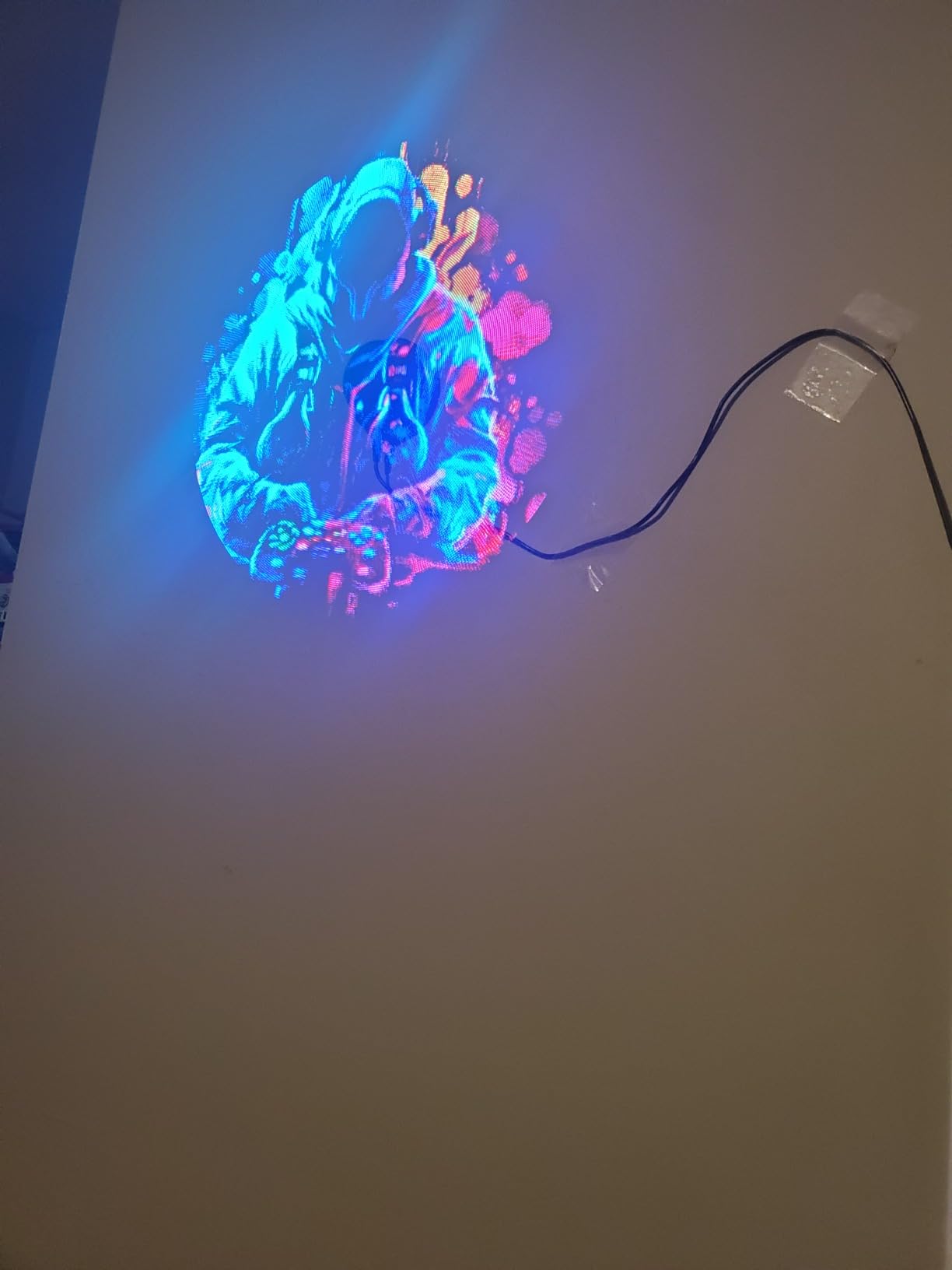 3D Hologram Fan with Cover, 3D Hologram Projector HD LED Advertising Display with Remote and Bluetooth and WiFi,700 Video Library and for Business,Bar,Halloween (45CM Hologram Fan with Cover) - Customer Photo 4
