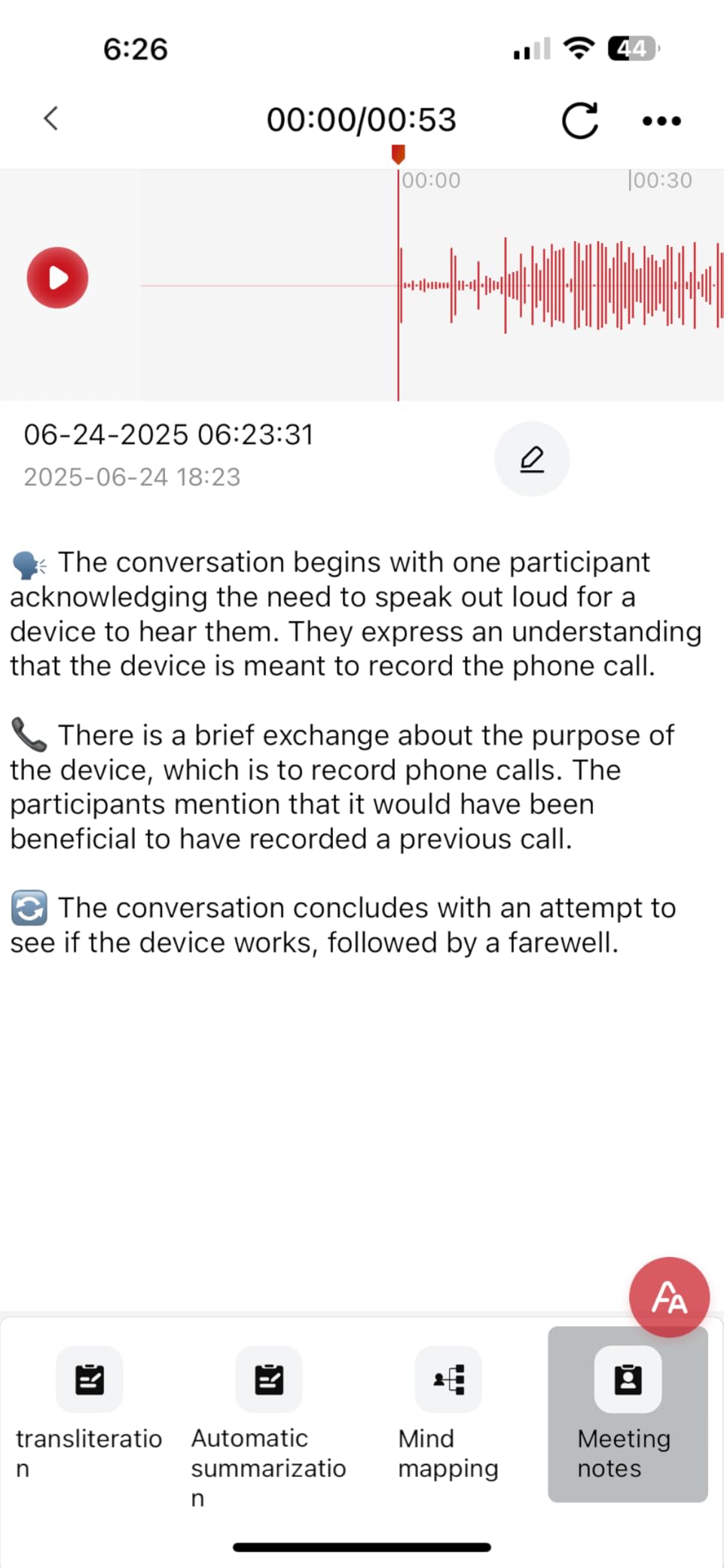AI Smart Recorder with Simultaneous Interpretation & Real-timeTranscription,64GB AI Speech Processor Powered by ChatGPT with App Control for Business/Education/Interviews (Black) - Customer Photo 1