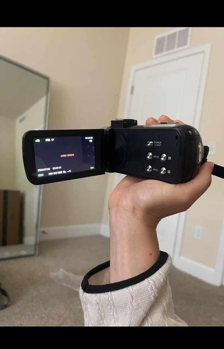 Video Camera, Full HD 1080P 30MP Camcorder, Vlogging Camera for YouTube with Infrared Night Vision, 18X Digital Zoom 3.0