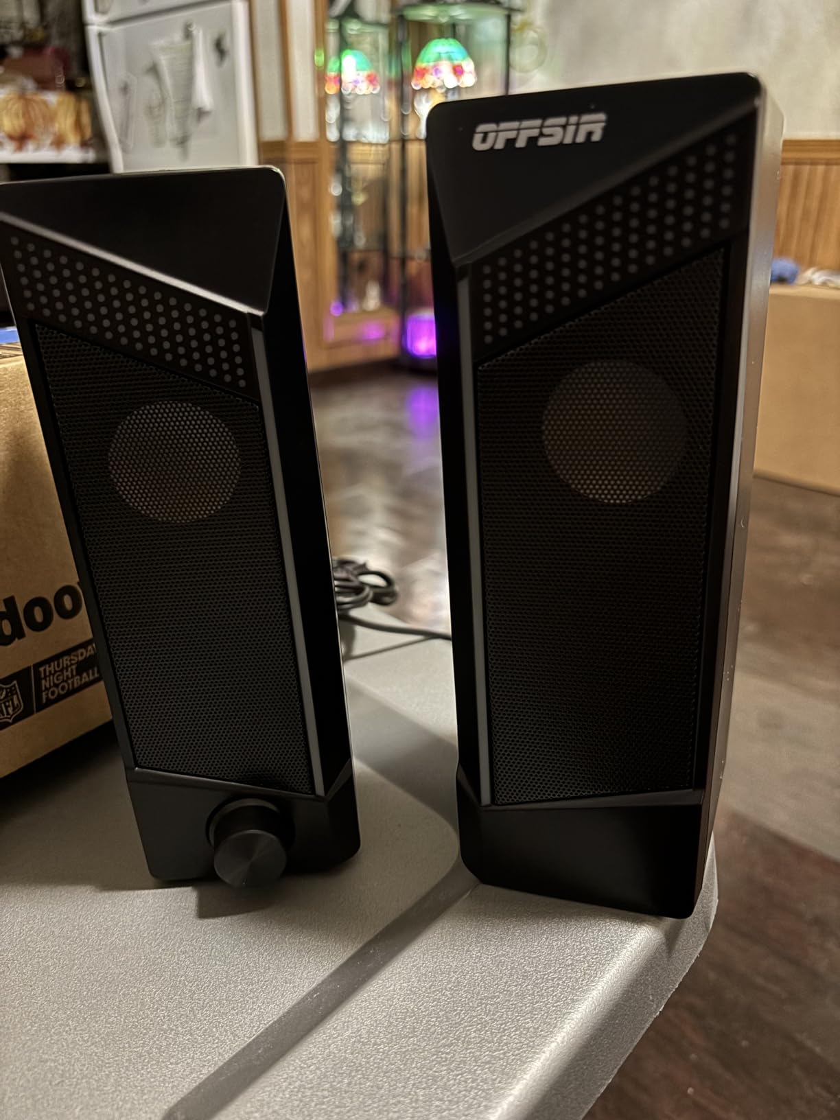 Computer Speakers, 2 in 1 PC Speaker , Gaming Speakers for PC Computer Laptop Desktop Monitor, RGB Speakers with Touch Sensitive Lighting, USB Powered 3.5mm Aux - Customer Photo 1