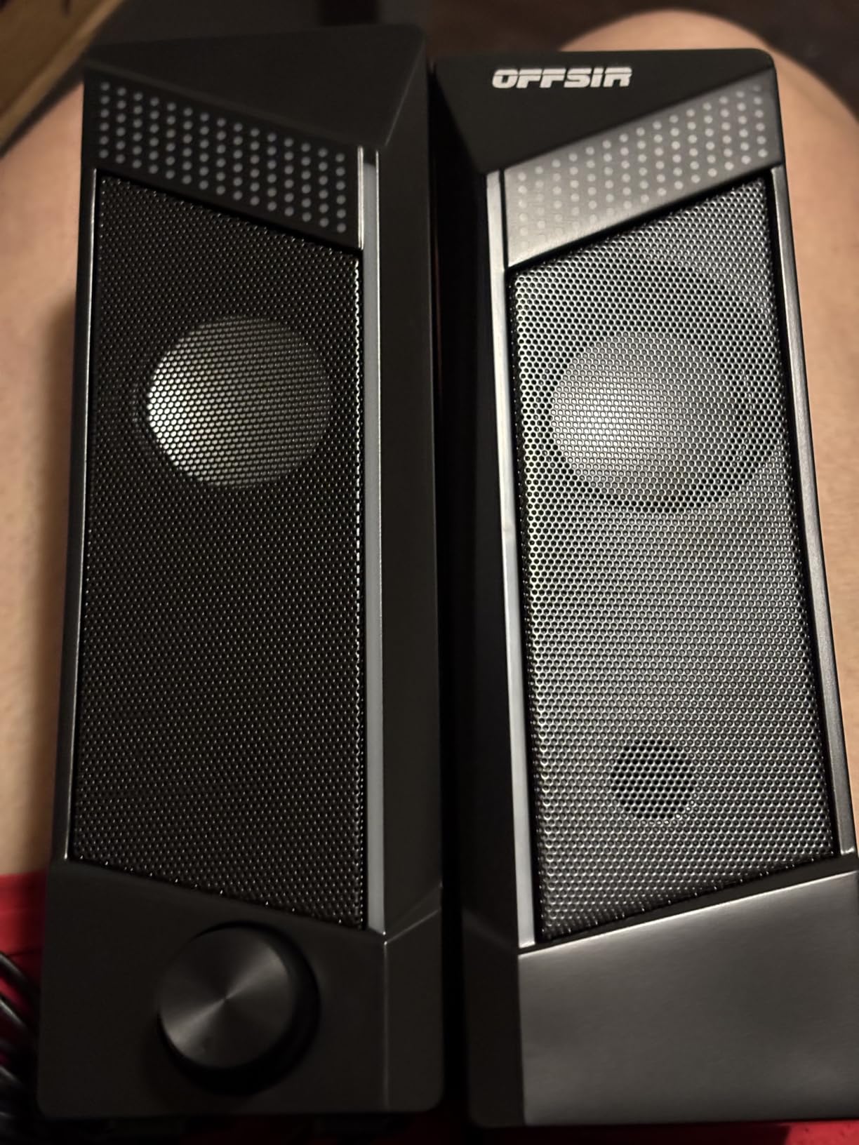 Computer Speakers, 2 in 1 PC Speaker , Gaming Speakers for PC Computer Laptop Desktop Monitor, RGB Speakers with Touch Sensitive Lighting, USB Powered 3.5mm Aux - Customer Photo 2