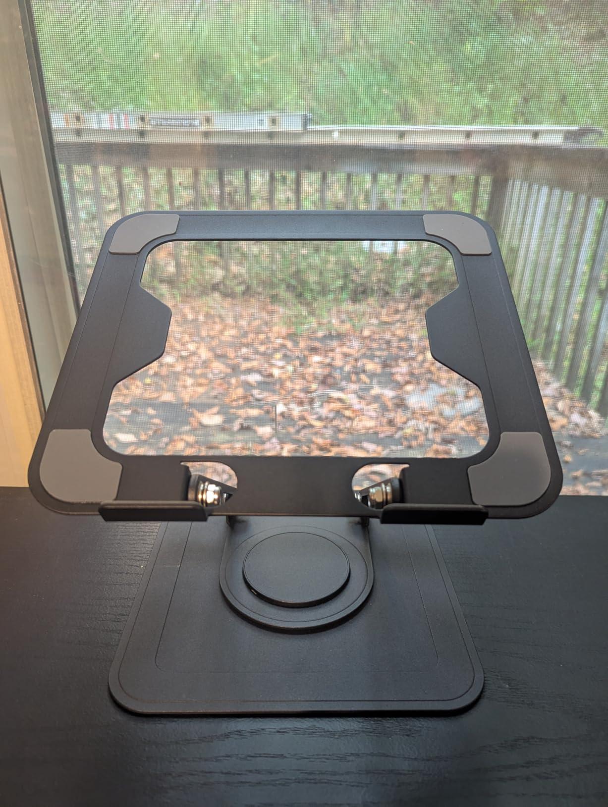 Adjustable Laptop Stand, Computer Stand with 360 Rotating Base, Ergonomic Laptop Riser Mount for Desk Foldable Protable Computer Desk Fits with MacBook Pro Air (10-16