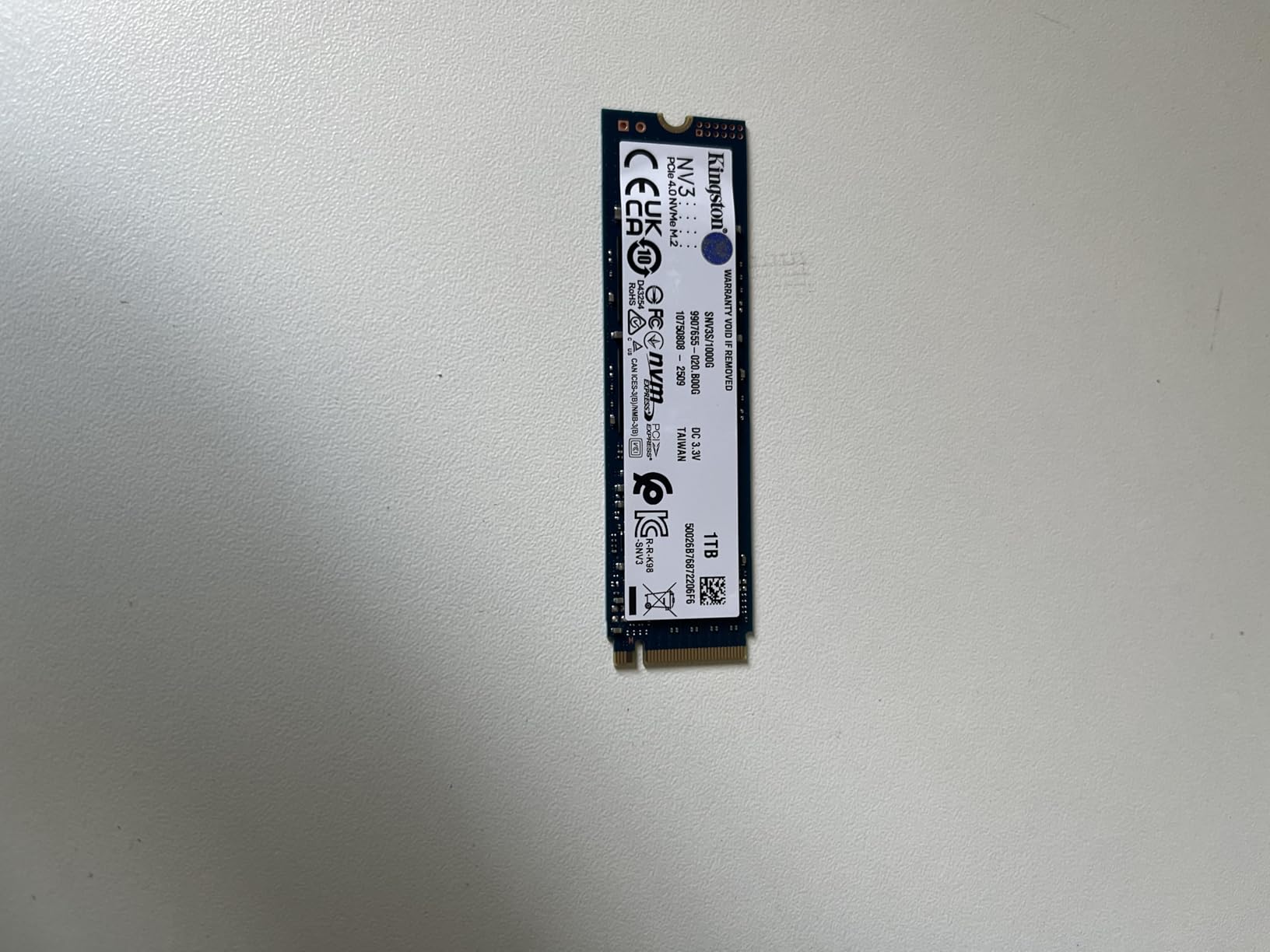 Kingston NV3 1TB M.2 2280 NVMe SSD | PCIe 4.0 Gen 4x4 | Up to 6000 MB/s | SNV3S/1000G - Customer Photo 3