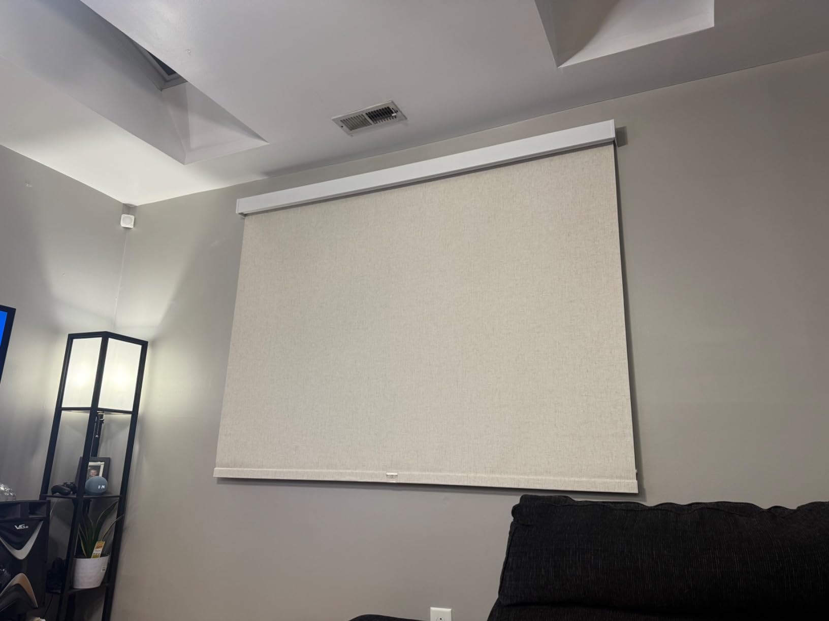Aprilsmart Motorized Blinds with Remote,100% Blackout Smart Blinds Compatible with Apple HomeKit Alexa Google Home- Voice and app Control,Motorized Roller Shades Custom Size (Linen White-02) - Customer Photo 1