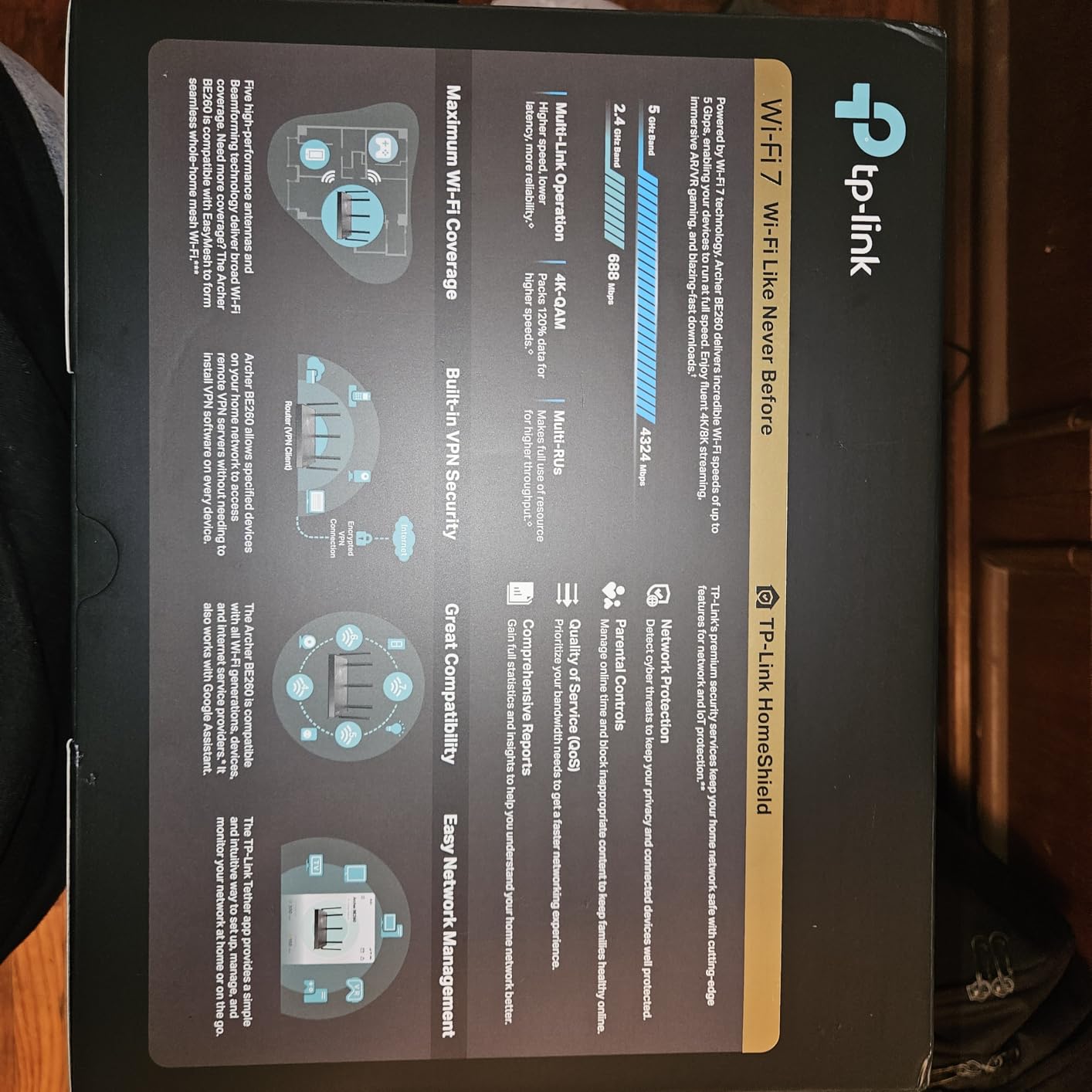 TP-Link Dual-Band BE3600 Wi-Fi 7 Router Archer BE230 | 4-Stream | 2×2.5G + 3×1G Ports, USB 3.0, 2.0 GHz Quad Core, 4 Antennas | VPN, EasyMesh, HomeShield, MLO, Private IOT | Free Expert Support - Customer Photo 1