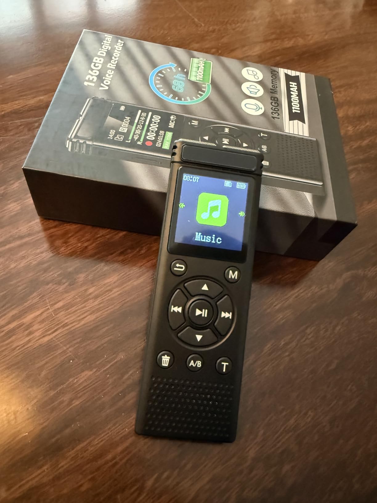 136GB Digital Voice Recorder with Playback,9000 Hours Audio Recording Device,Voice Activated Recorder with Noise Reduction,A-B Repeat,Mp3 Player and Password for Lectures Meeting/Classes/Interviews - Customer Photo 5