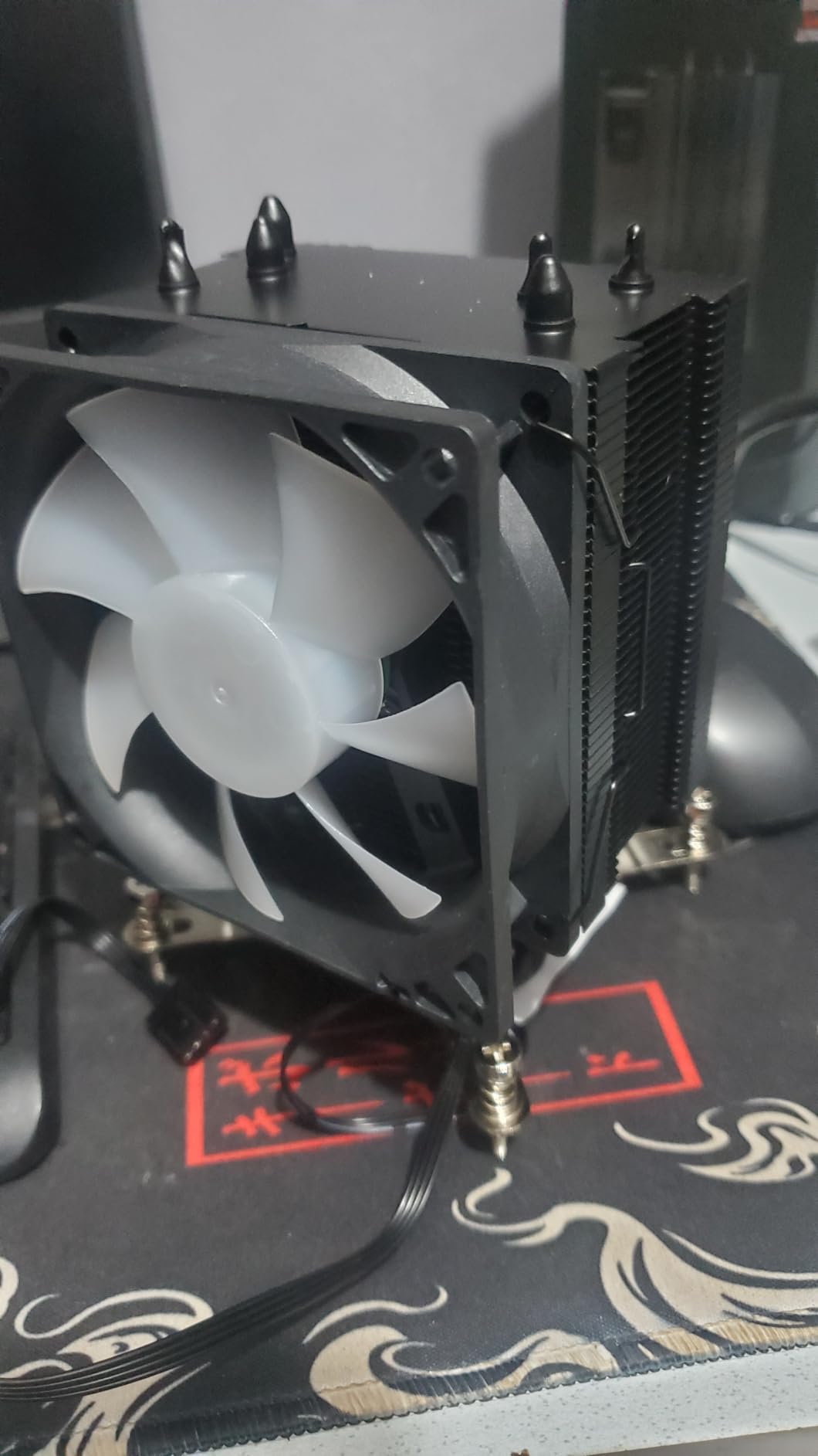 Vetroo V3 CPU Air Cooler w/ARGB Lighting and PWM Smart Control - Compact Design with Height of 133mm & 92mm Fan, Direct Heat Pipes, Aluminium Fins, for AMD AM4/AM5 & Intel LGA1851/1700/1200/115X - Customer Photo 2