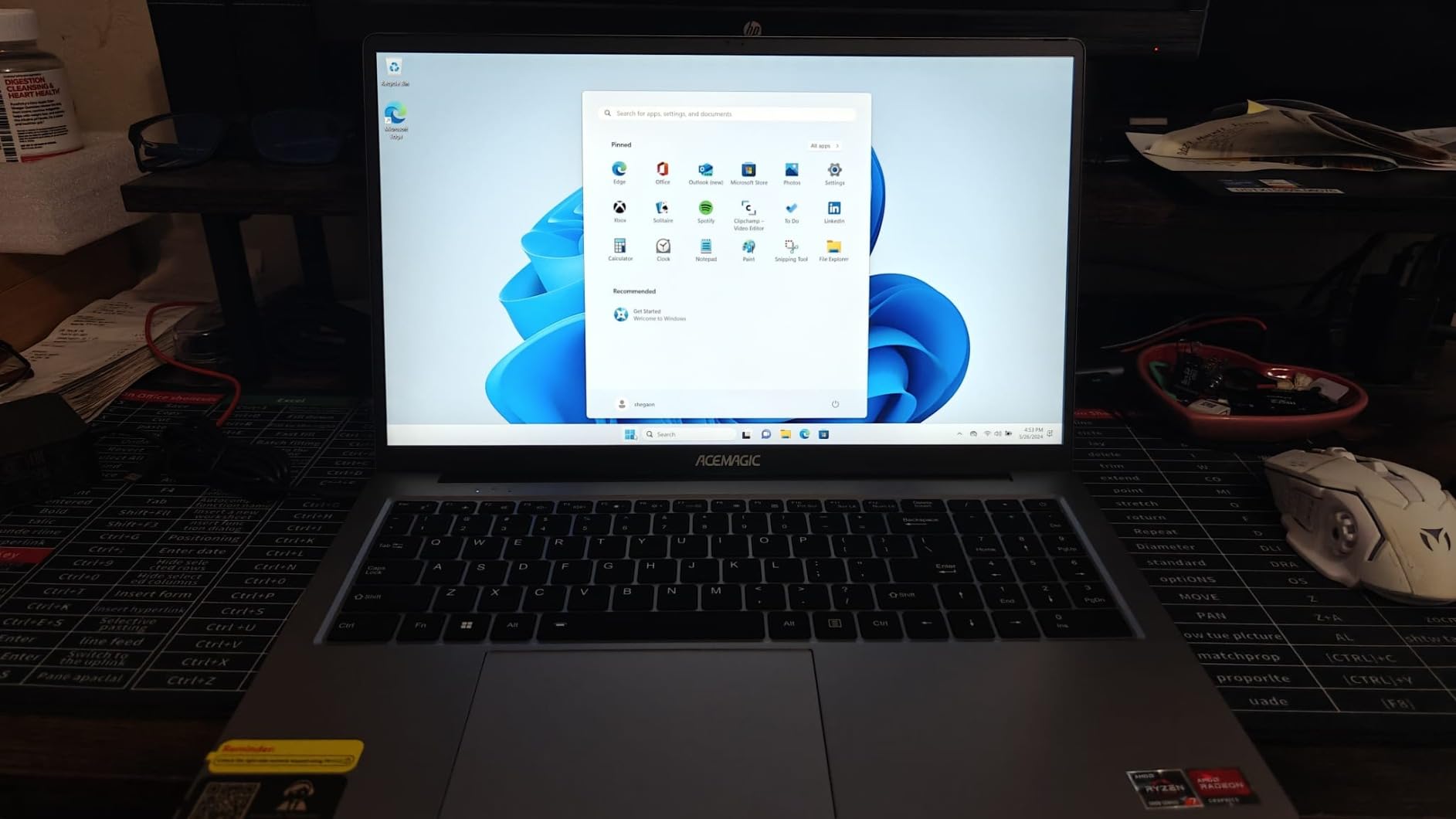 ACEMAGIC 2024 Laptop, 16.1-inch FHD Display Laptop with AMD Ryzen 7 5700U Processor(8C/16T), 16GB RAM 512GB ROM Laptop Computer, Support WiFi 6, 53Wh Battery, with Backlit Keyboard - Customer Photo 1