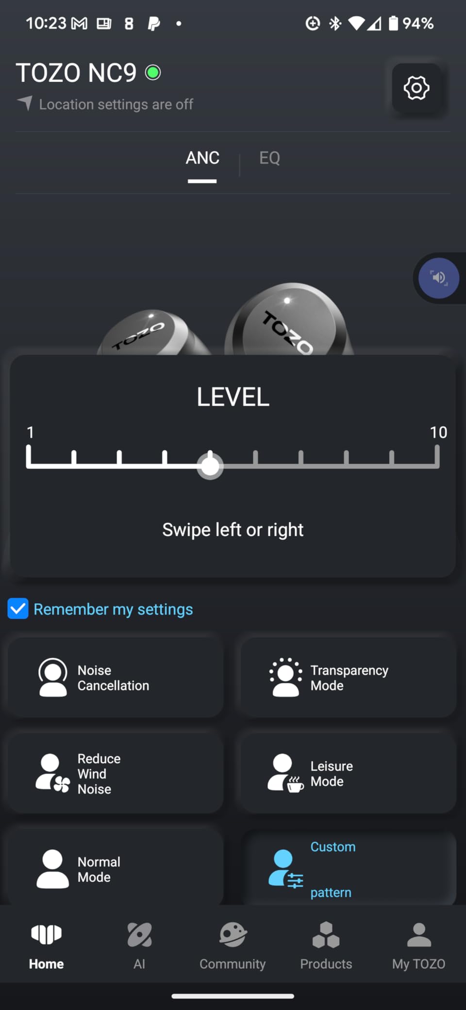 TOZO NC9 Hybrid Active Noise Cancelling Wireless Earbuds, 6 Mics ENC Clear Call, IPX8 Waterproof, in Ear Bluetooth 5.3 Headphones Stereo Bass Ear Buds 59H Playtime with LED Display 32 EQs via APP - Customer Photo 1