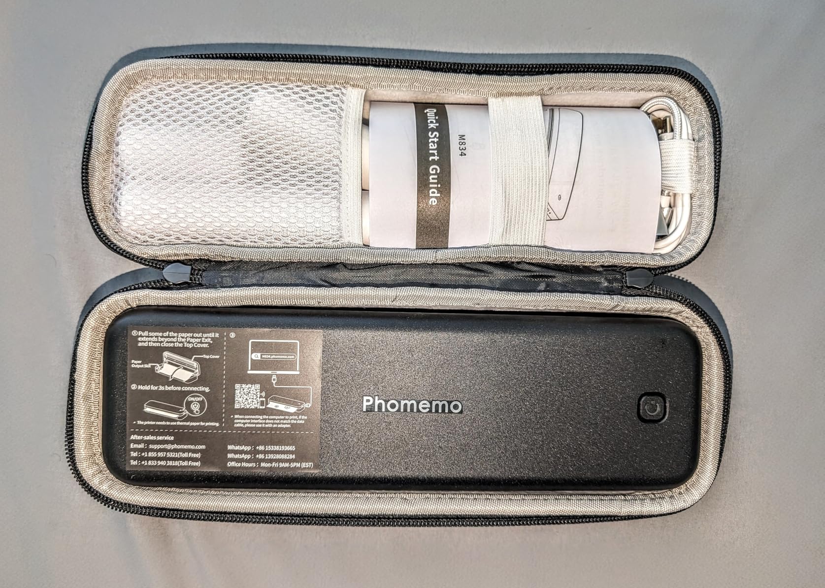 Phomemo Portable Printers Wireless for Travel Upgraded, M834 Bluetooth Thermal Printer 8.5