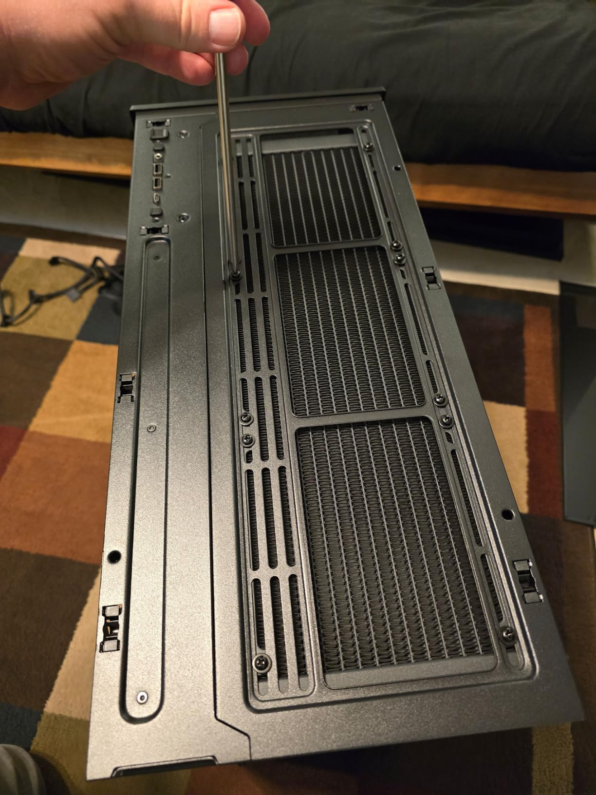 Antec Flux Pro, 6 x PWM Fans Included, High-Airflow Front Panel with Walnut Wood, iShift PSU 90° Mount, USB3.0 x 2, Type-C, 420mm Radiator Support, Temp. Display, Full-Tower E-ATX PC Case - Customer Photo 1