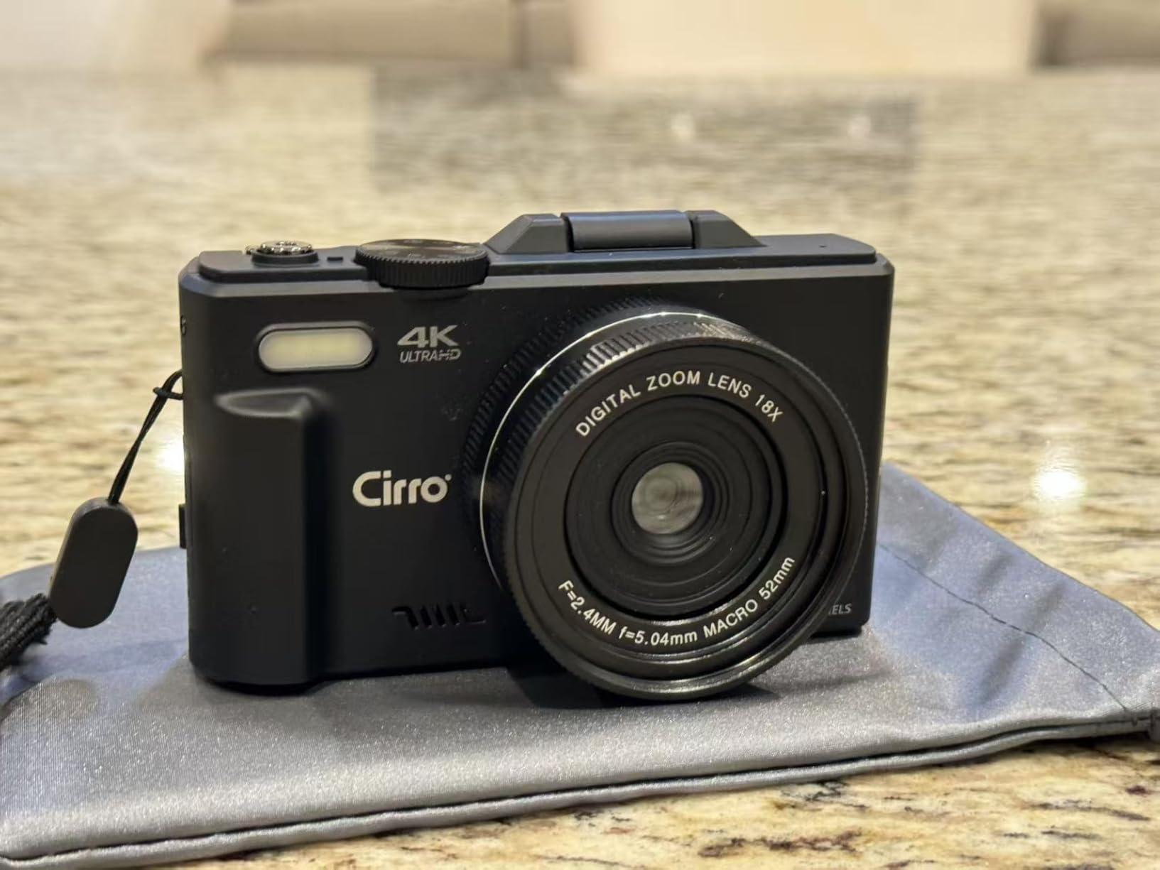 4K Digital Camera for Photography, WiFi 64MP UHD Vlogging Camera with 18X Digital Zoom, Super Wide-Angle Lens, 3