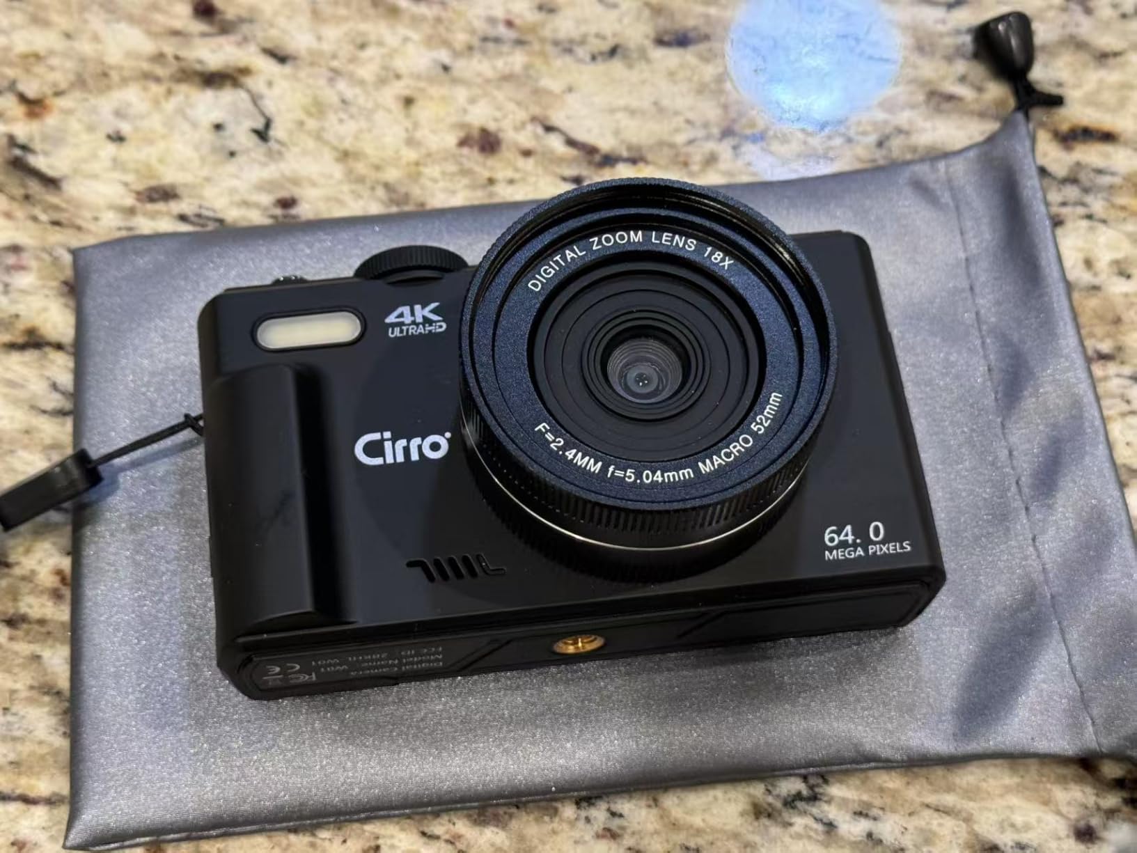 4K Digital Camera for Photography, WiFi 64MP UHD Vlogging Camera with 18X Digital Zoom, Super Wide-Angle Lens, 3
