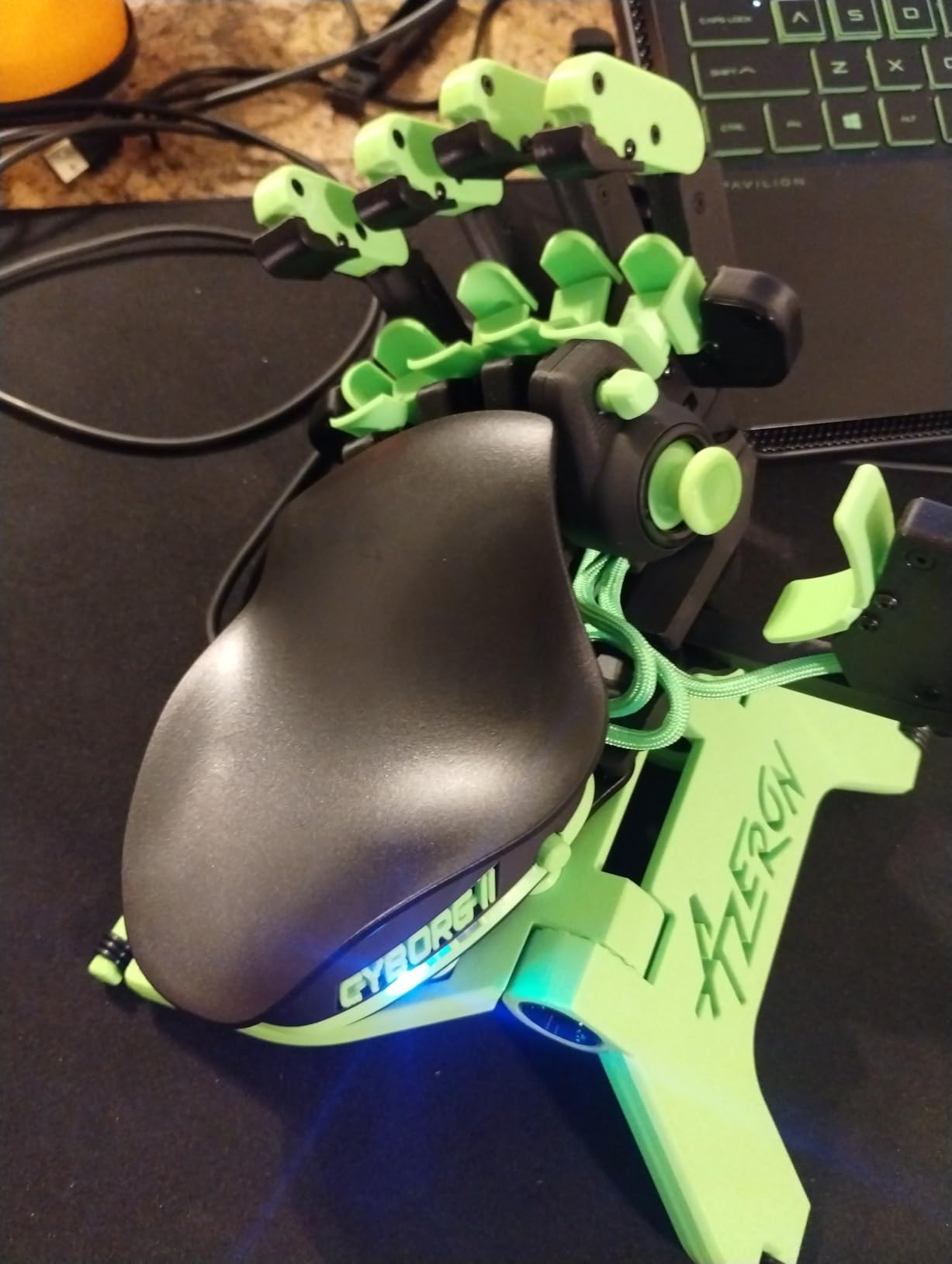 AZERON Gaming Keypad, Programmable One Handed Gaming Keyboard, with Hall Effect Analog Thumbstick and 30 Programmable Keys, 3D Printed Customized Keypad, for Righties (Black, Cyborg ll) - Customer Photo 5