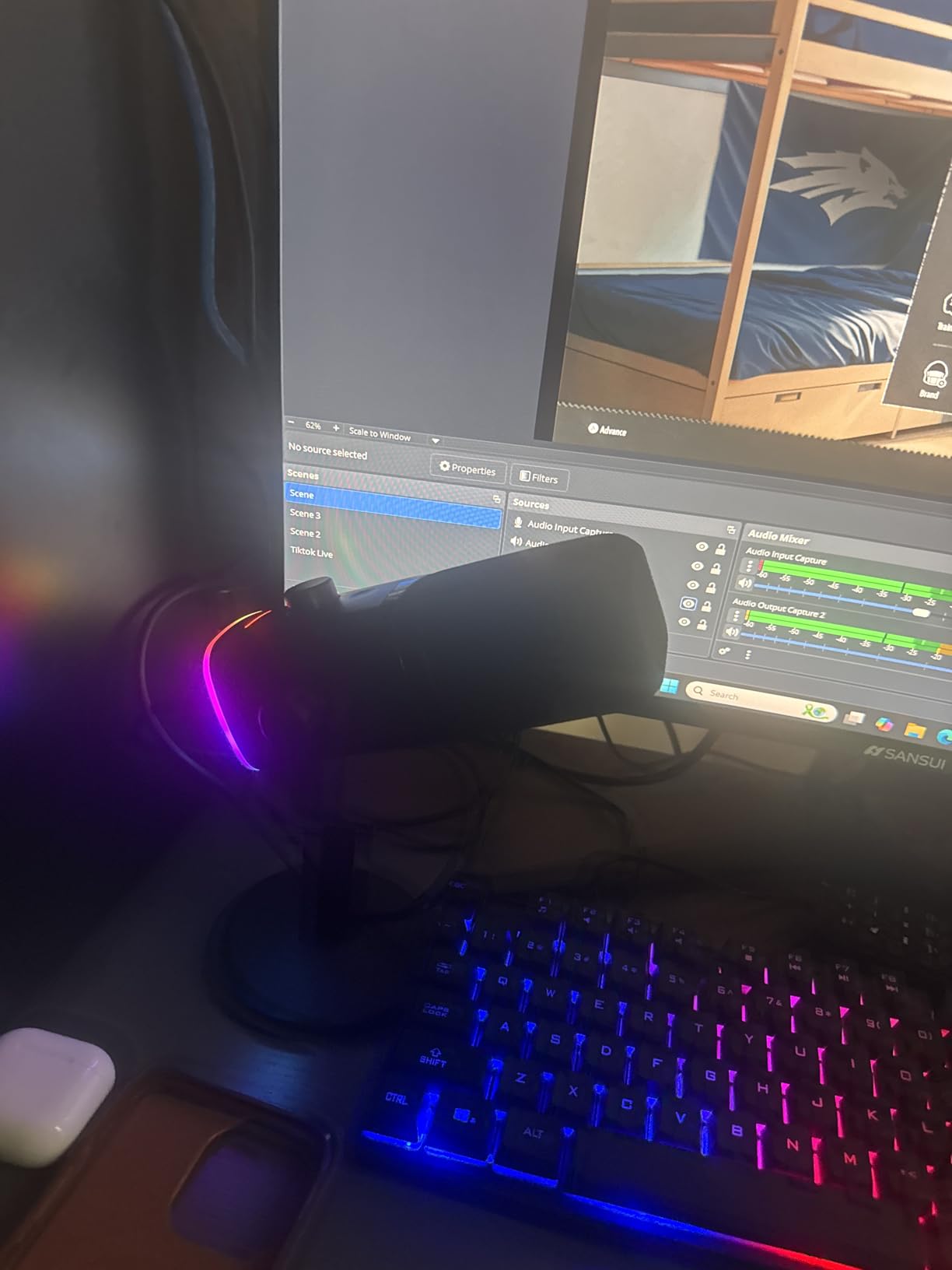 MAONO USB/XLR Dynamic Microphone for Gaming Streaming,Computer PC Microphone with Software-RGB, Mute Button, 48kHz/24bit Podcasting Desktop Mic for YouTube Video Recording PD100X - Customer Photo 2