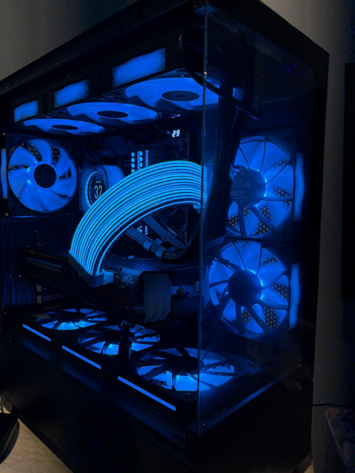 PC Case - Pre-Installed 6 PWM ARGB Fan, ATX Mid-Tower Gaming PC Case, Type-C,FOIFKIN (White, F1) - Customer Photo 1