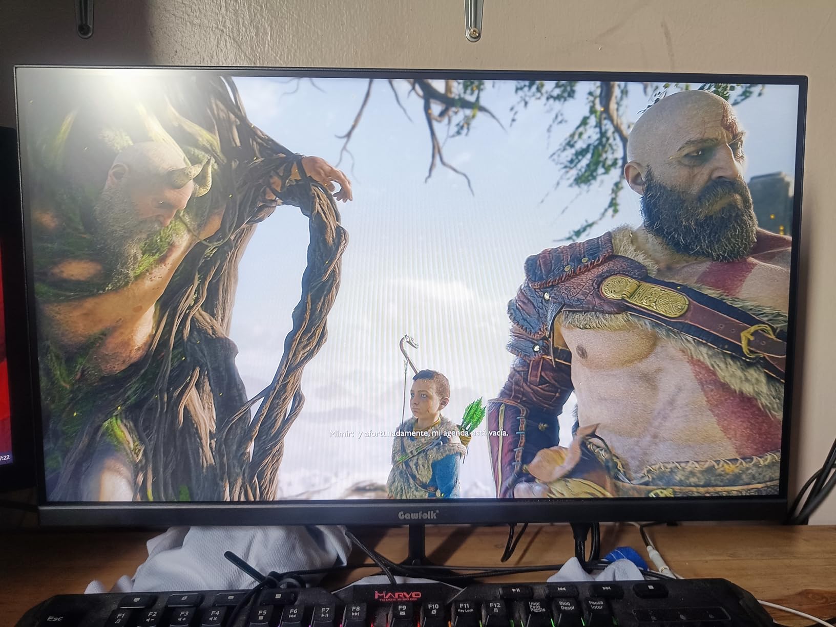 Gawfolk 24.5 Inch PC 200Hz Gaming Monitor, FHD 1080p screen, Built-in speakers,1ms without Bezel, freesync, 99% sRGB, 178 ° Angle View, HDMI、DisplayPort, Compatible with wall mounting 75*75MM - Black - Customer Photo 1