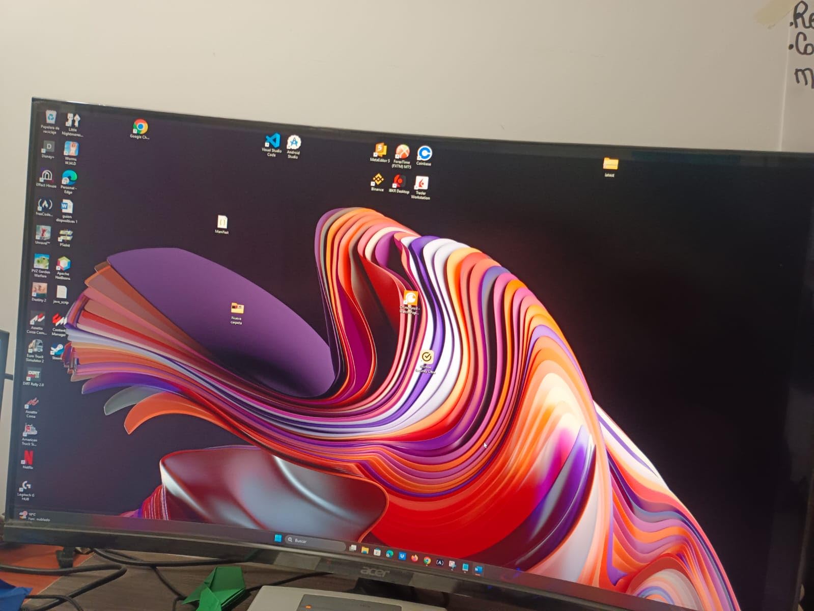 acer Nitro 27 Inch 1500R Curved Zero-Frame Full HD (1920 x 1080) Gaming Monitor | AMD FreeSync Premium | Up to 280Hz Refresh | 1ms VRB | One Display Port 1.4 and Two HDMI 2.0 Ports | XZ270 - Customer Photo 2