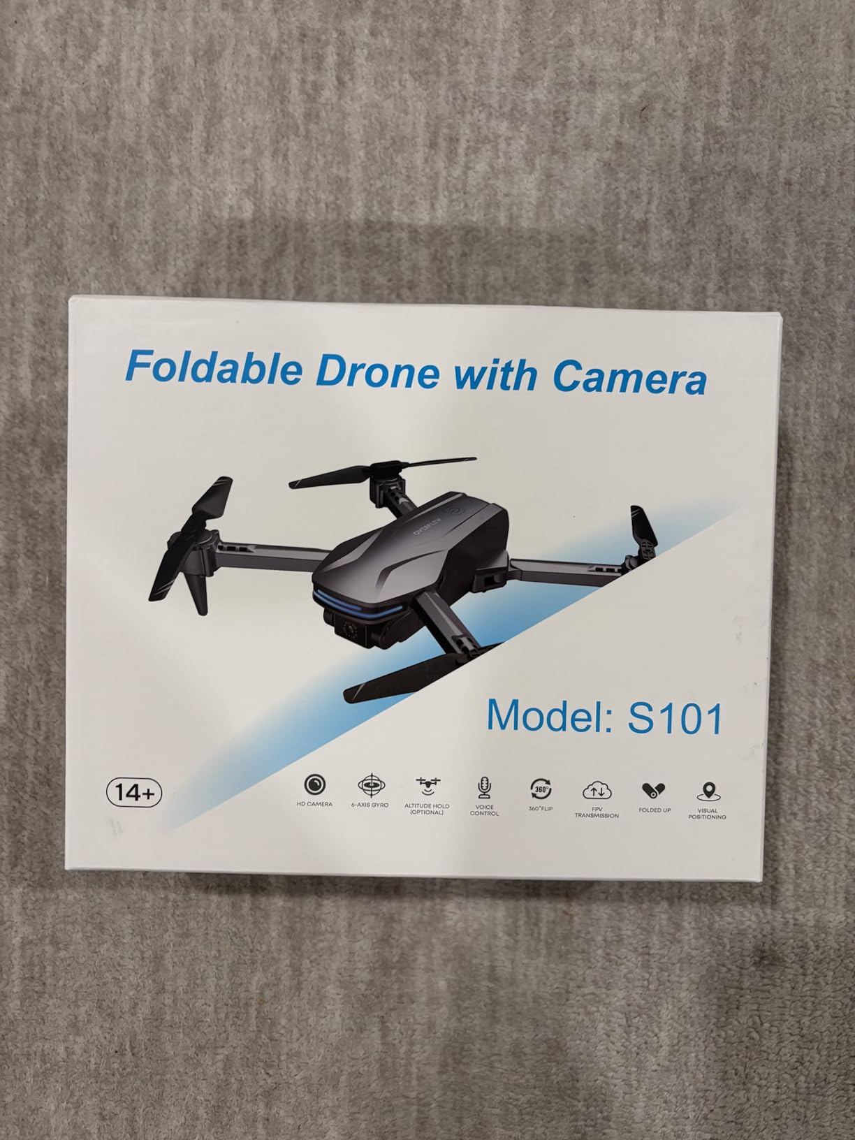 Drones with Camera for Adults 1080P HD Foldable Drone with Carrying Case Drones for Kids with One Key Take Off/Land, 3 Speed Mode, 360° Flip RC Quadcopter White - Customer Photo 1