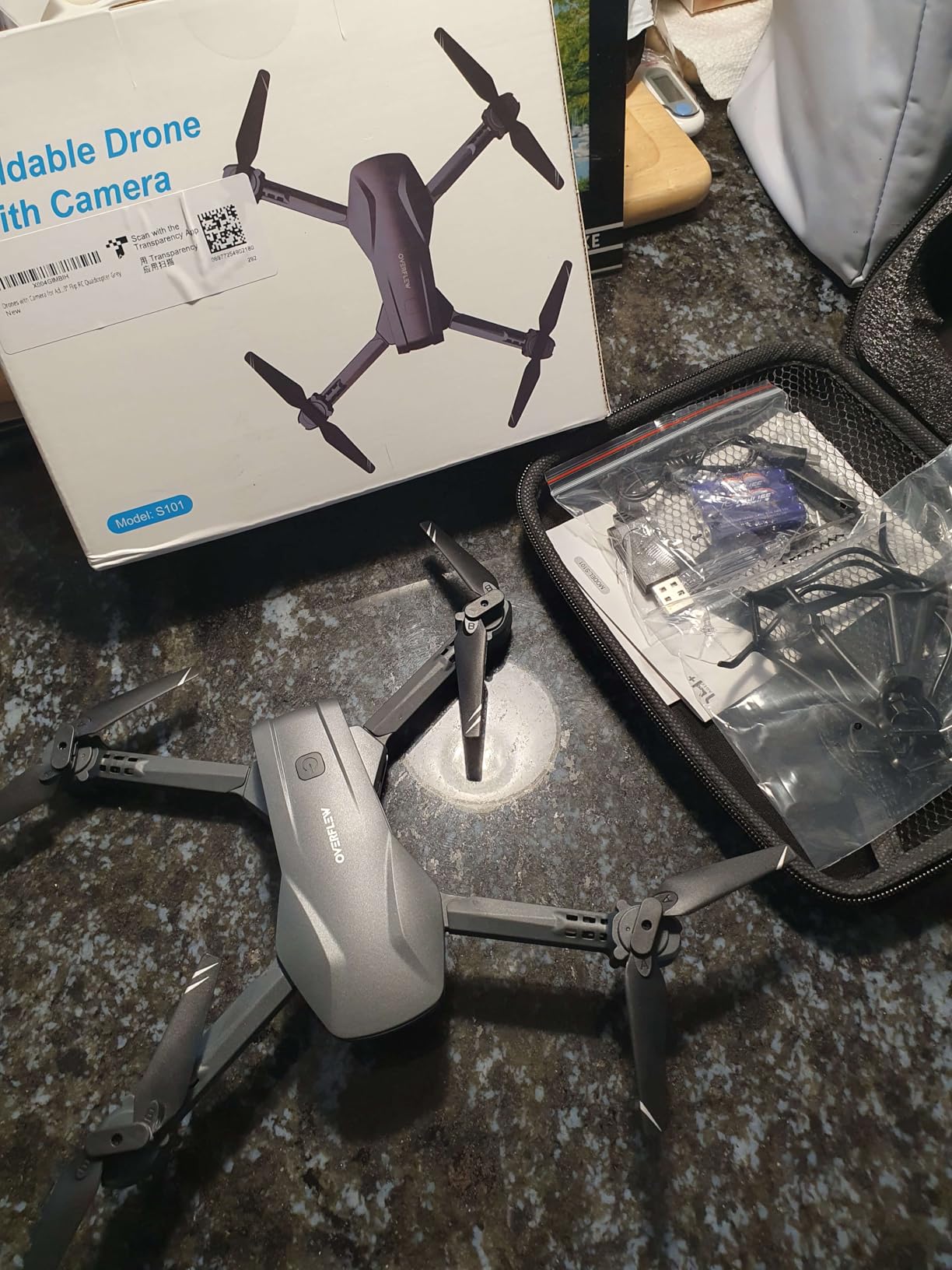 Drones with Camera for Adults 1080P HD Foldable Drone with Carrying Case Drones for Kids with One Key Take Off/Land, 3 Speed Mode, 360° Flip RC Quadcopter White - Customer Photo 3