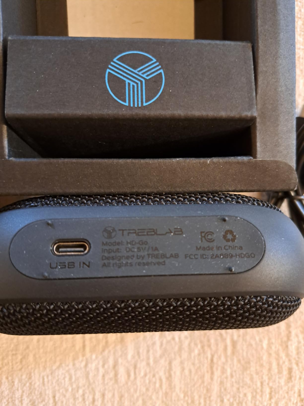 TREBLAB HD-Go - Ultra Portable Hand Held Speaker with Clip, 7W Power with Bass, 16H Playtime, IPX7 Waterproof, Built-in Mic, Compact & Lightweight, USB-C Charging – Small Speaker Bluetooth Wireless - Customer Photo 1