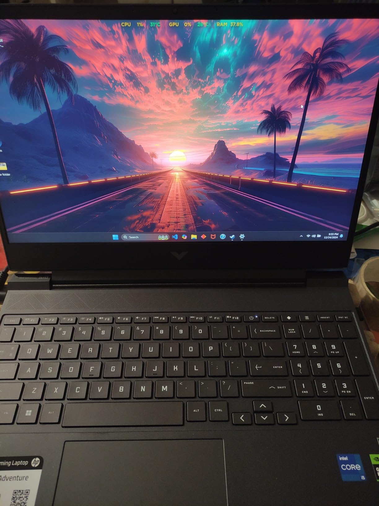 HP Victus 15.6 inch FHD 144Hz Gaming Laptop Intel Core i5-13420H NVIDIA GeForce RTX 4050 6GB - 16GB DDR4 512GB SSD Mica Silver (2024) - Customer Photo 4
